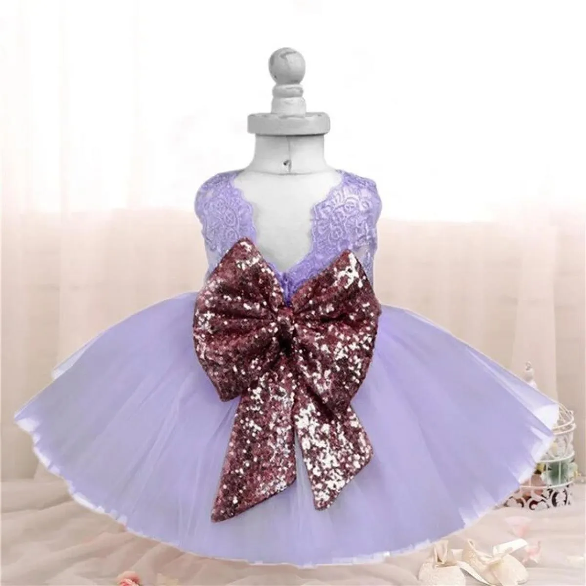 12m neonate vestito di Natale principessa backless gonfio tutu neonato abito da ballo di nozze vestito da festa per bambini per