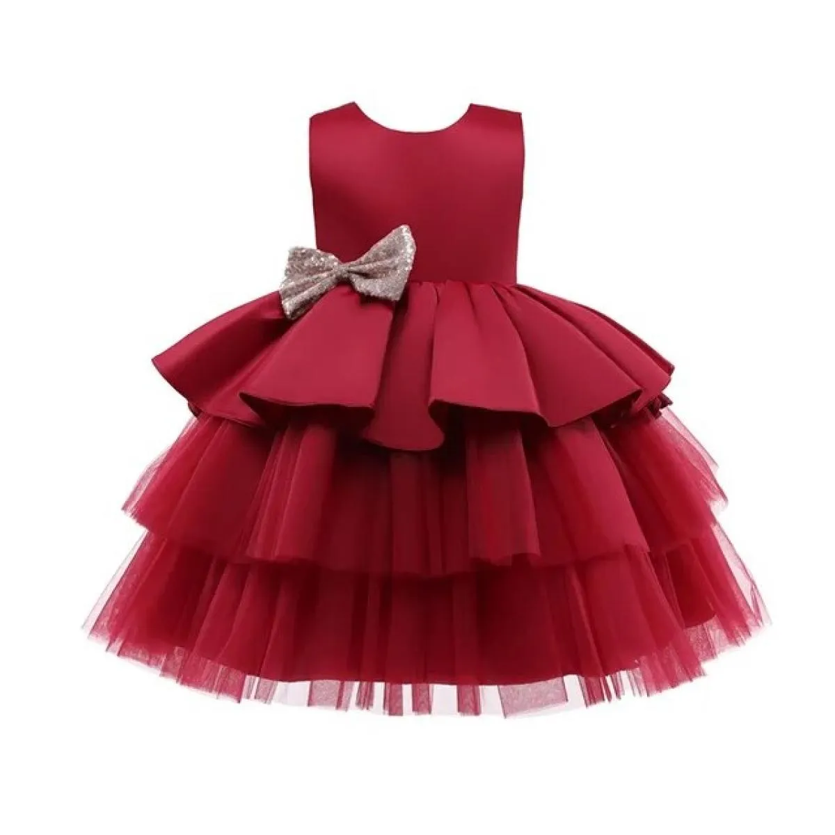 12m neonate vestito di Natale principessa backless gonfio tutu neonato abito da ballo di nozze vestito da festa per bambini per