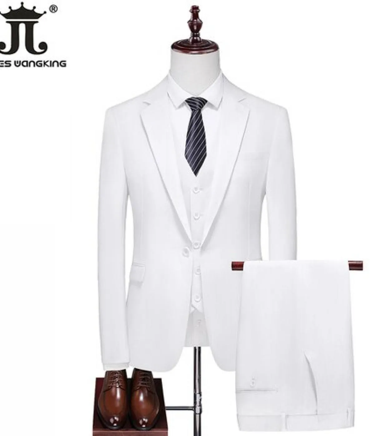 13 colori 6xl giacca  gilet  pantaloni Slim Business Casual Abiti da uomo Abito a tre pezzi Set da sposa Sposo Host Show Ma