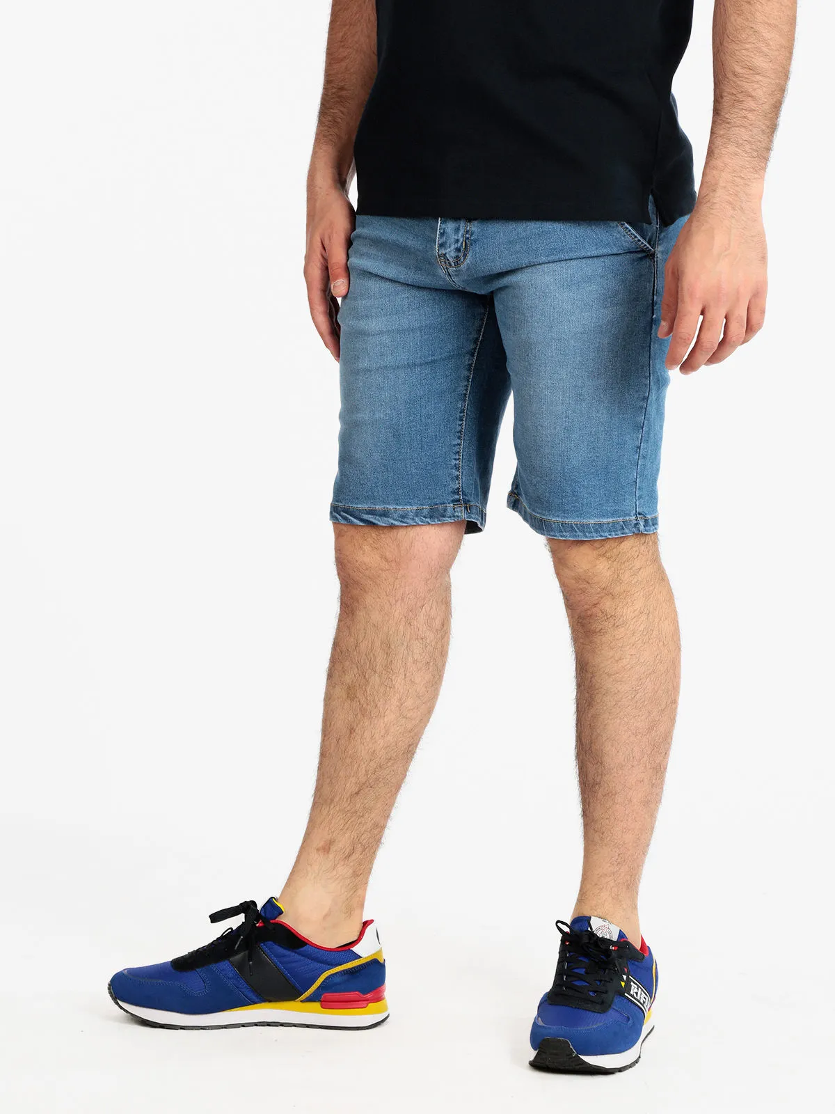 3-D Jeans Bermuda pour homme en jean