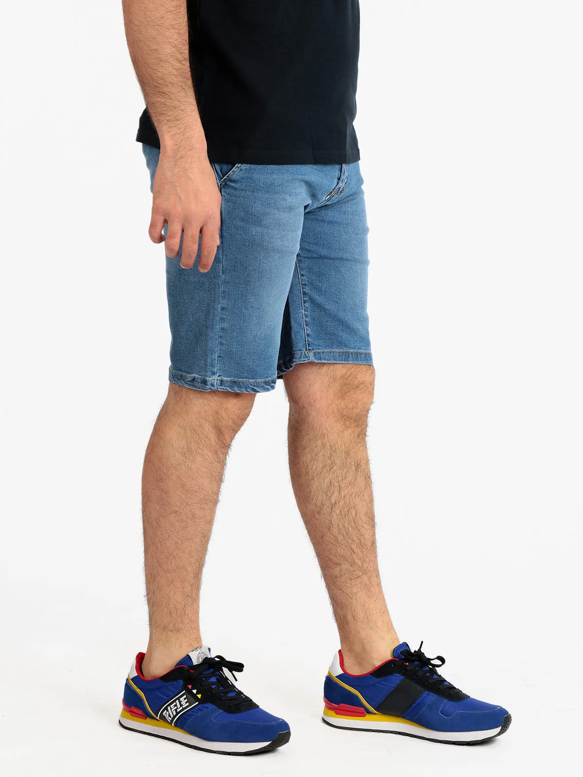 3-D Jeans Bermuda pour homme en jean