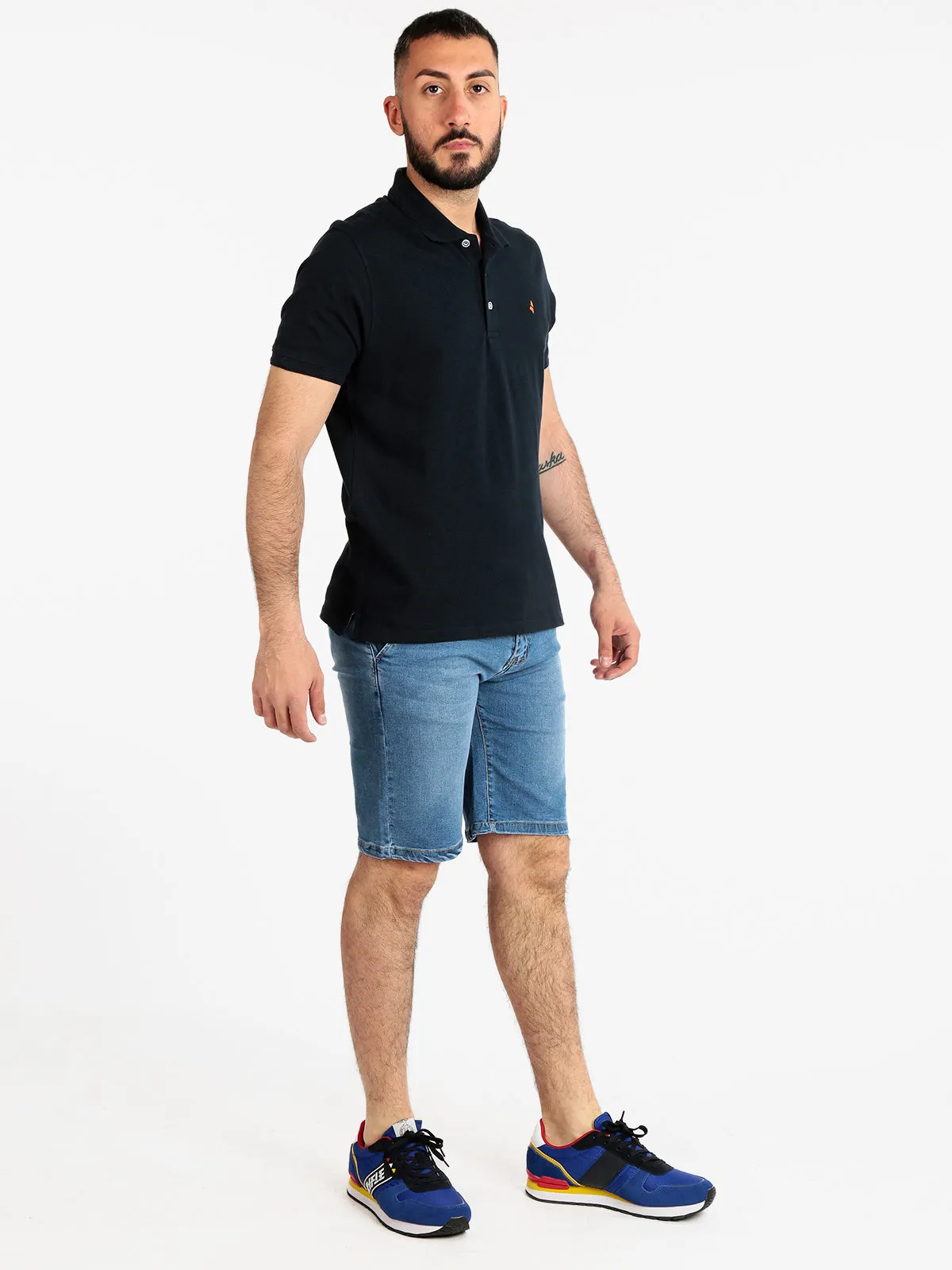3-D Jeans Bermuda pour homme en jean