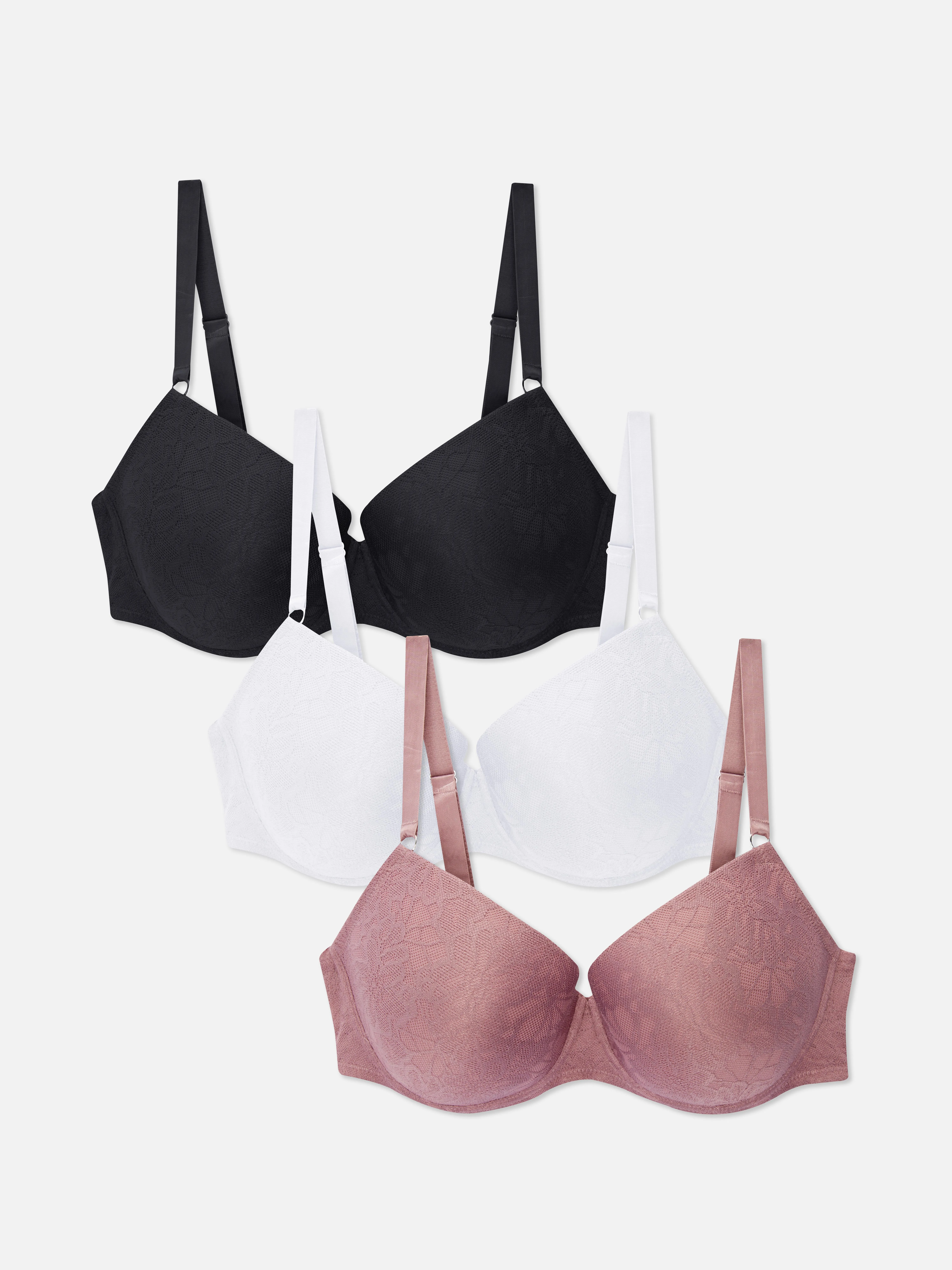 3 reggiseni T-shirt in pizzo D-G