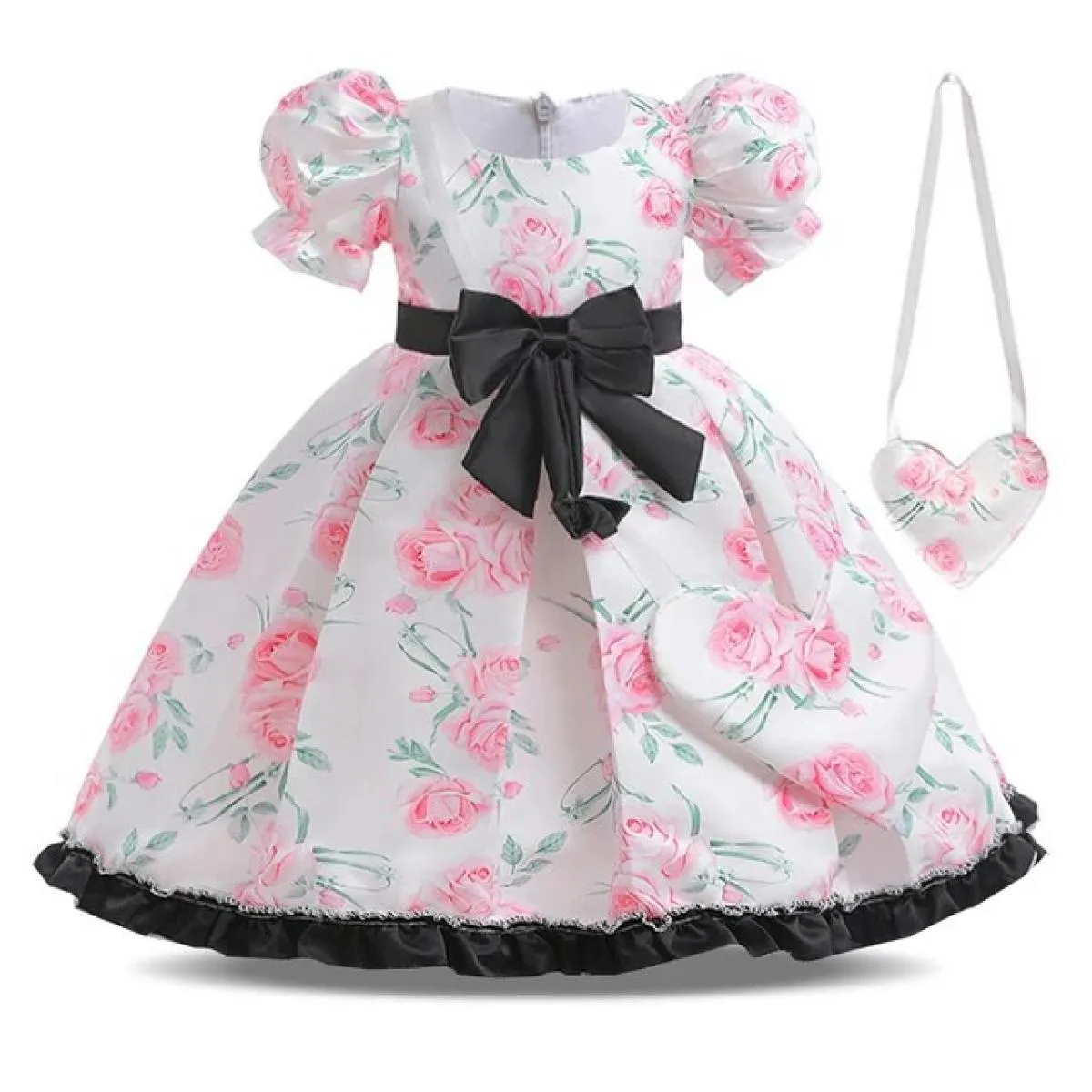 Abiti eleganti per ragazze con fiori da fata per matrimoni, abiti da principessa, abiti per bambini, Natale, compleanno, abito d