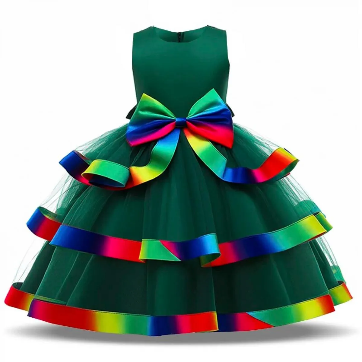 Abito estivo da damigella d'onore per ragazza di fiore, abito da damigella d'onore per bambini, abiti da spettacolo di Natale, b