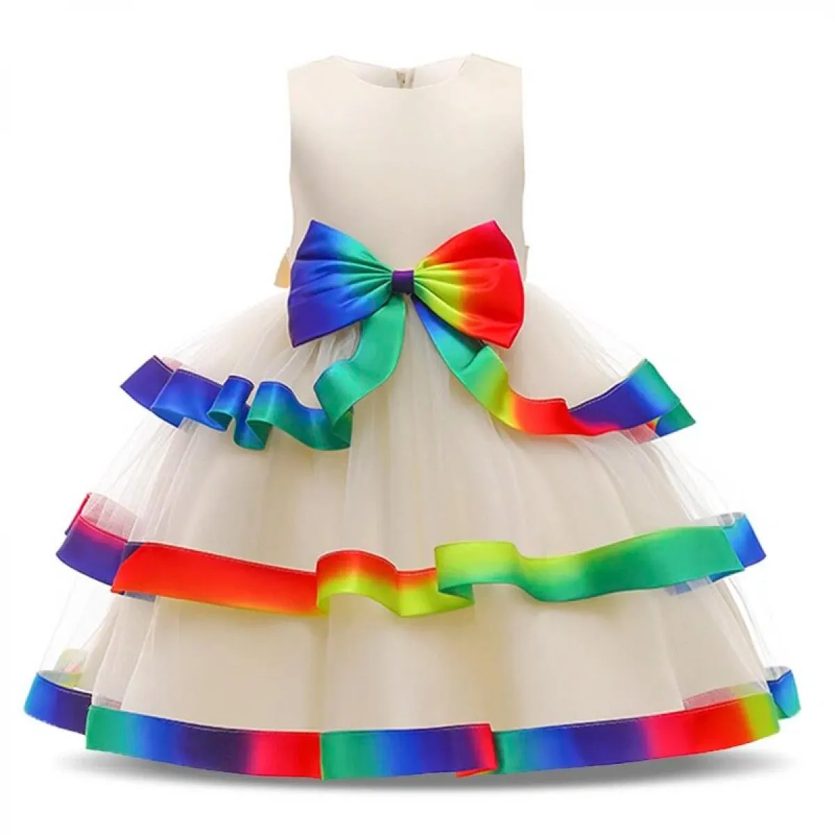 Abito estivo da damigella d'onore per ragazza di fiore, abito da damigella d'onore per bambini, abiti da spettacolo di Natale, b