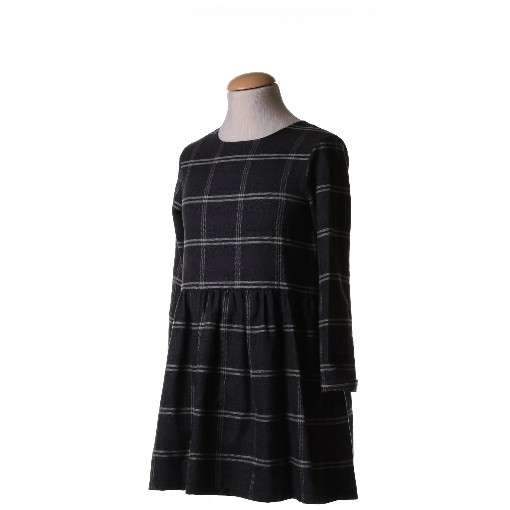 Abito Greggio In Cotone Tartan Blu