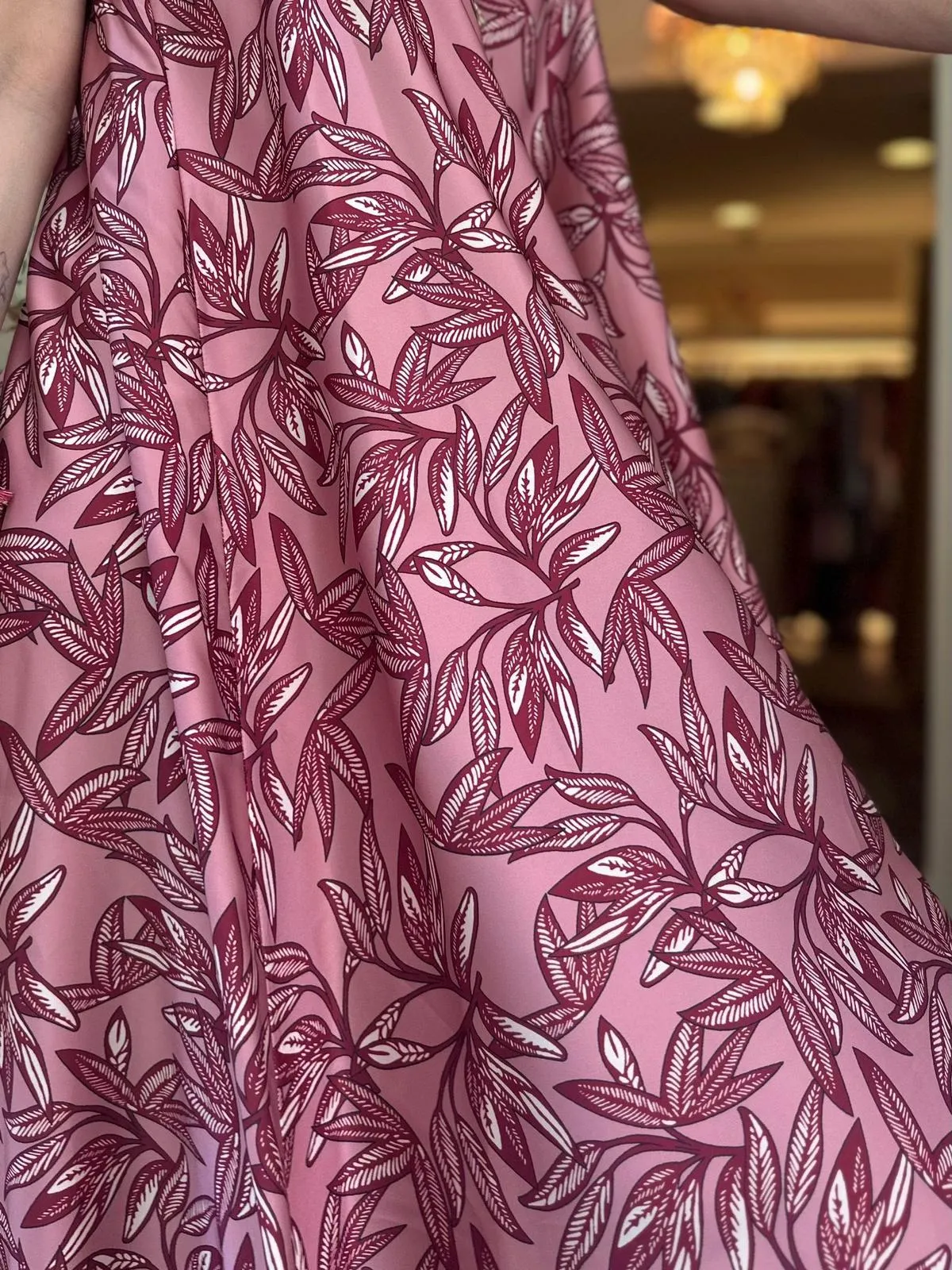 Abito Leaves Sottoveste Rosa