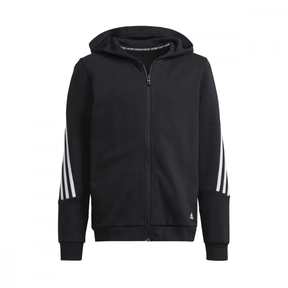 ADIDAS FELPA FULL ZIP CON CAPPUCCIO 3 STRIPES BAMBINO