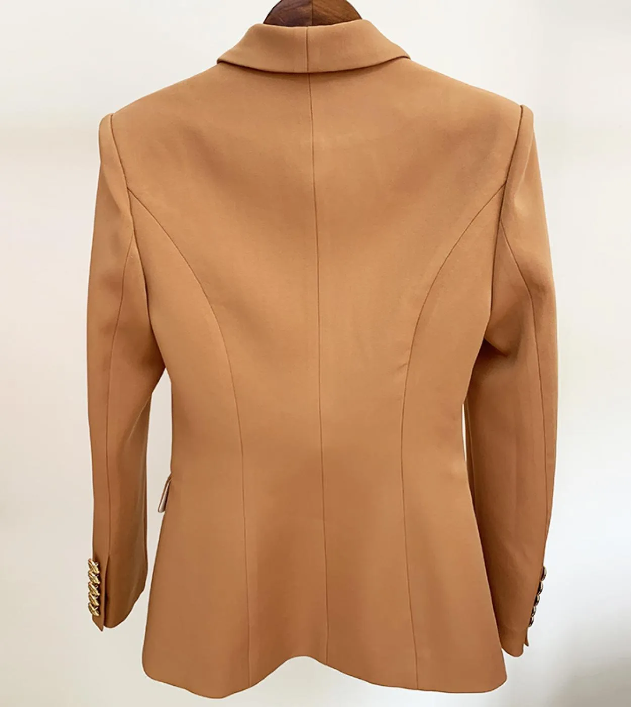 Alta qualità 2023 più nuovo stilista di moda giacca da donna doppio petto leone bottoni collo a scialle giacca blazer