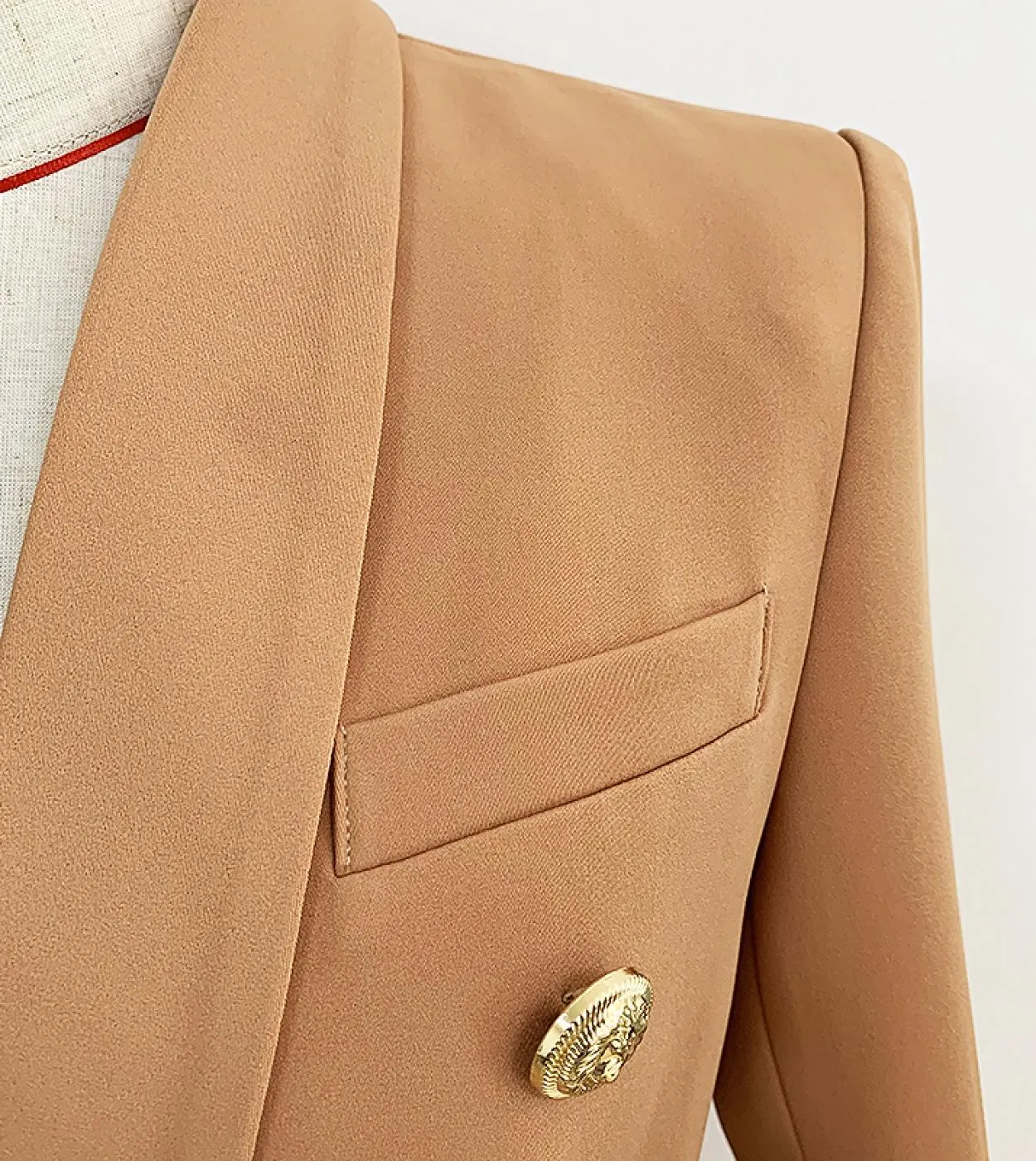 Alta qualità 2023 più nuovo stilista di moda giacca da donna doppio petto leone bottoni collo a scialle giacca blazer