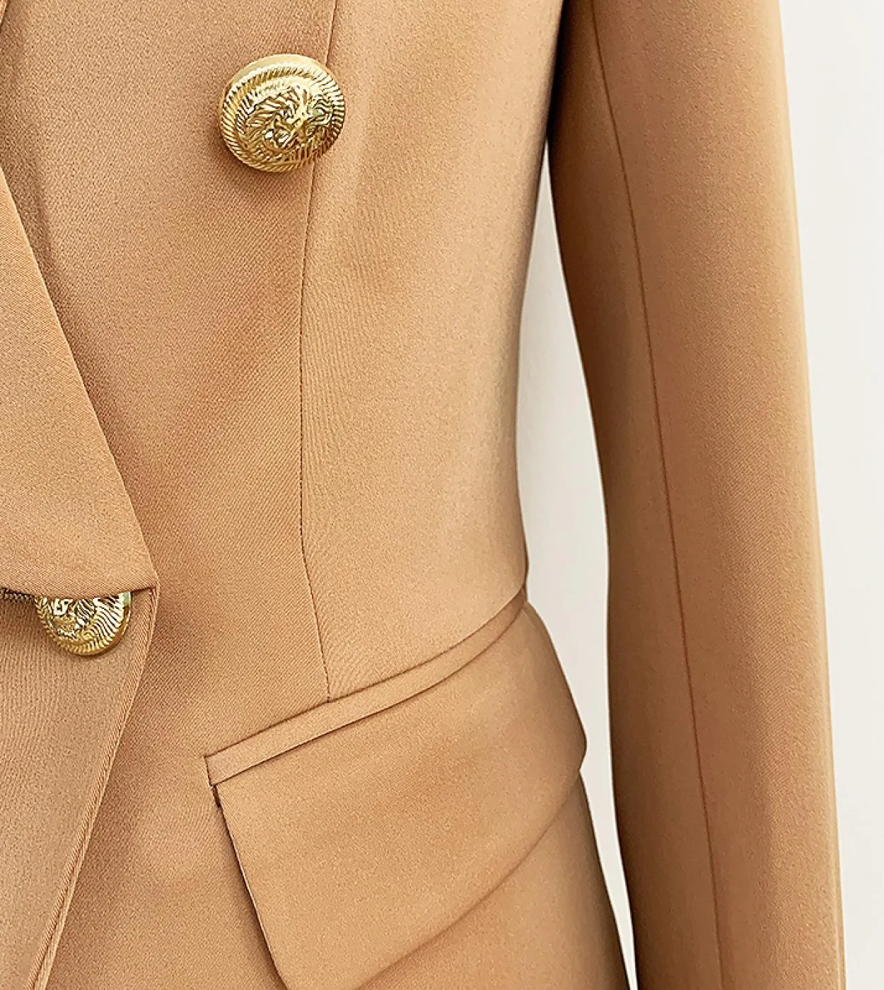 Alta qualità 2023 più nuovo stilista di moda giacca da donna doppio petto leone bottoni collo a scialle giacca blazer