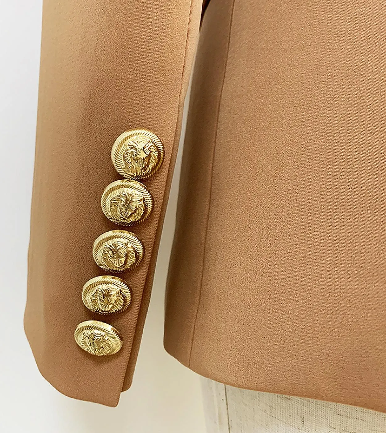 Alta qualità 2023 più nuovo stilista di moda giacca da donna doppio petto leone bottoni collo a scialle giacca blazer
