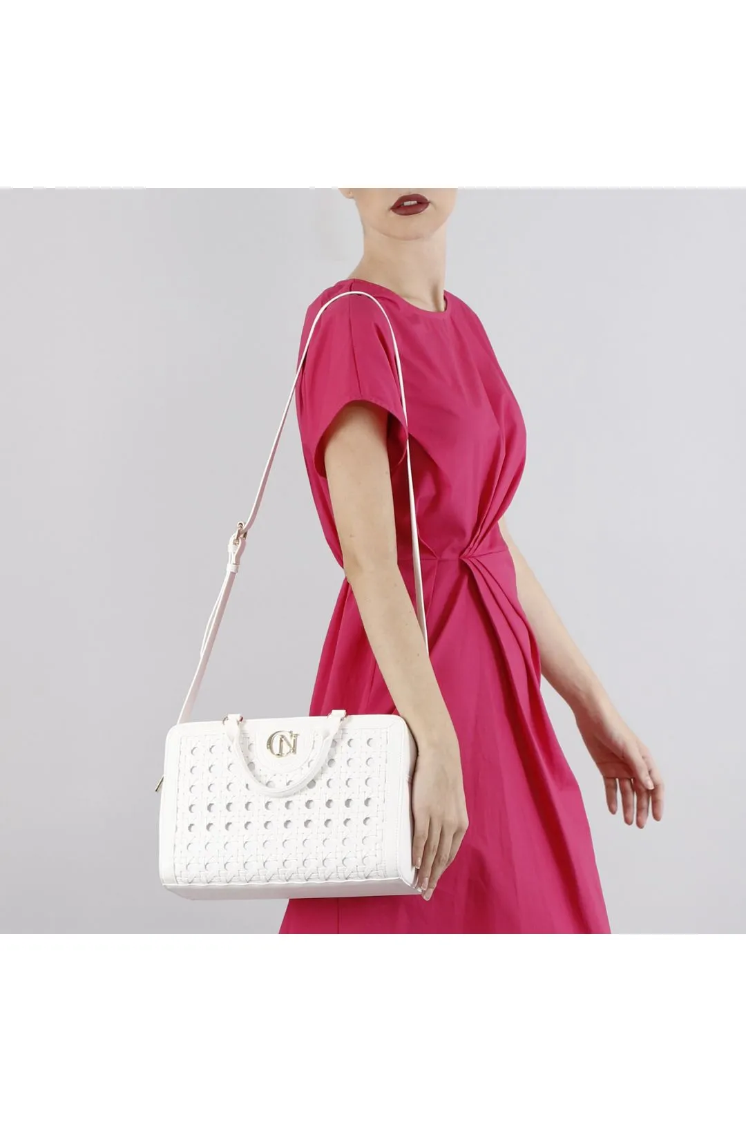 bauletto con intreccio panna