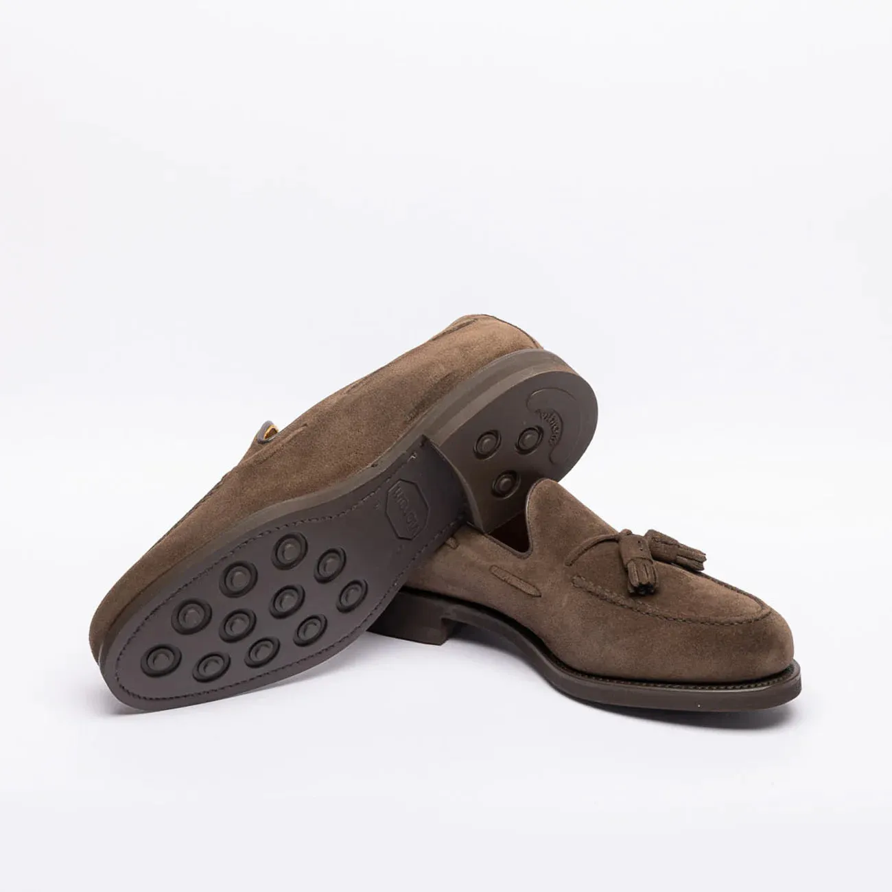 Berwick Mocassino con nappine Berwick 8491 in camoscio marrone (Suola in gomma)
