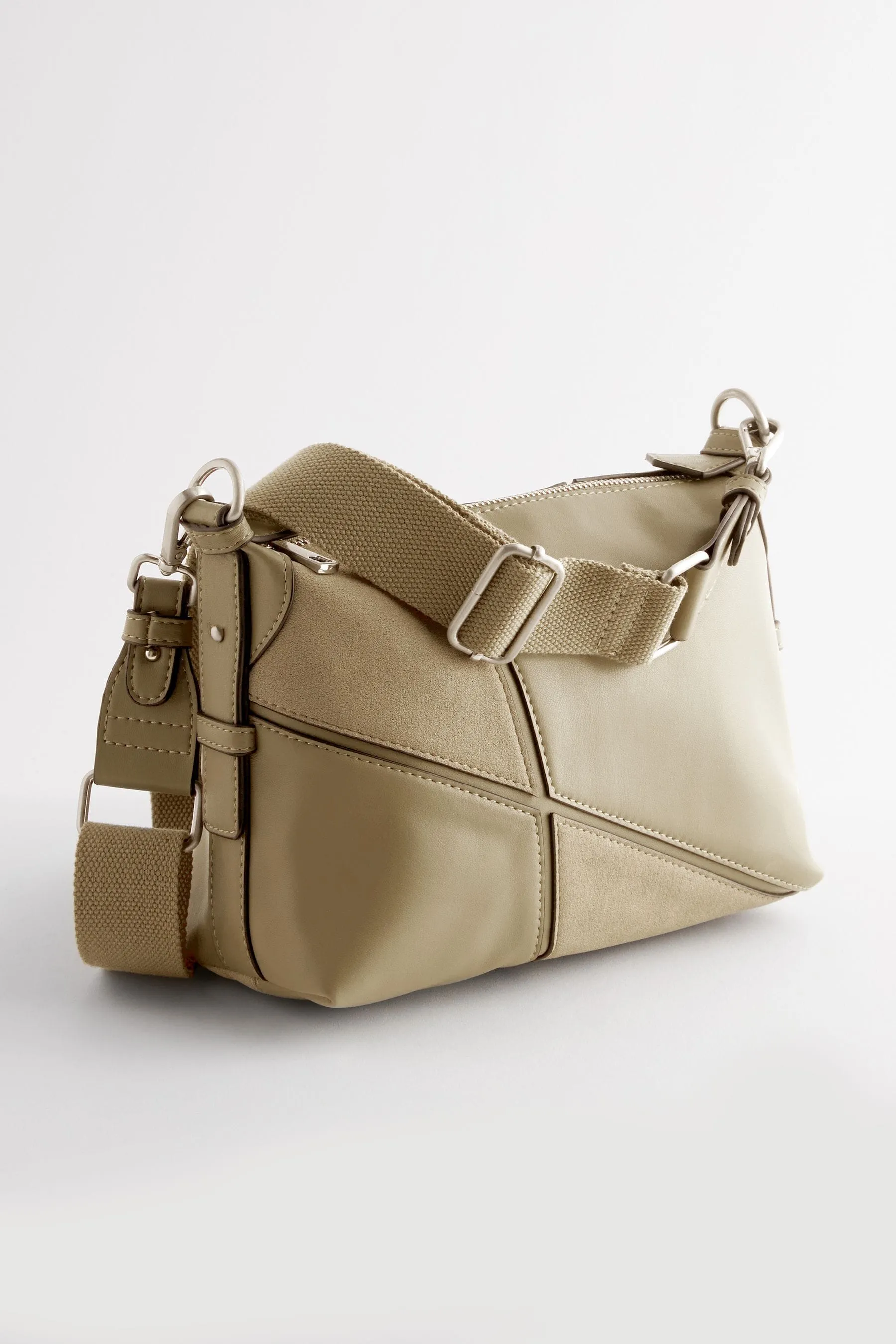 Borsa a tracolla a blocchi di colore