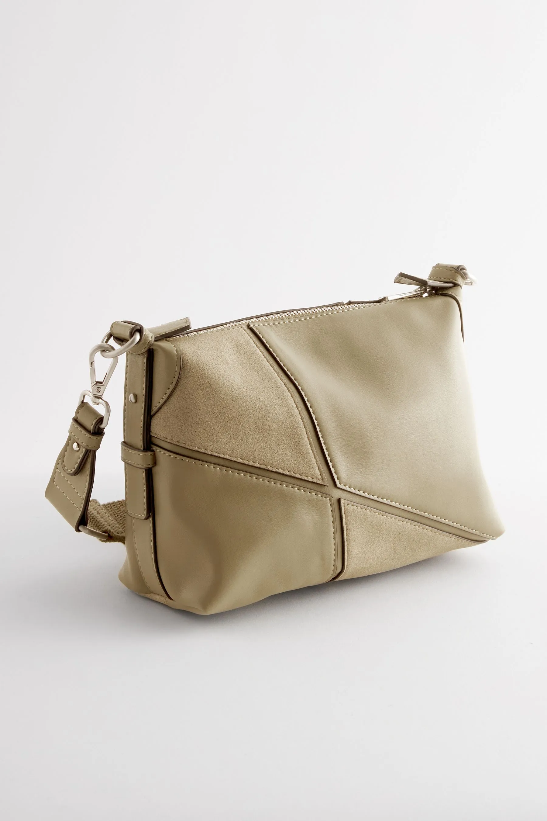 Borsa a tracolla a blocchi di colore