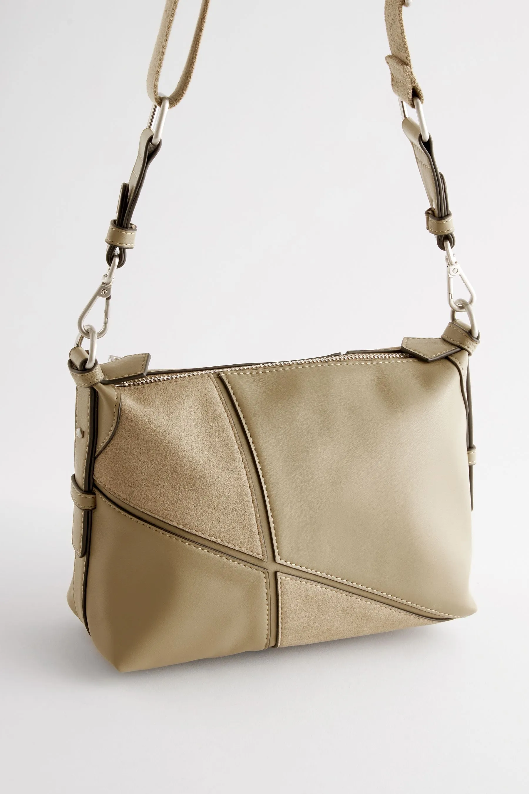 Borsa a tracolla a blocchi di colore