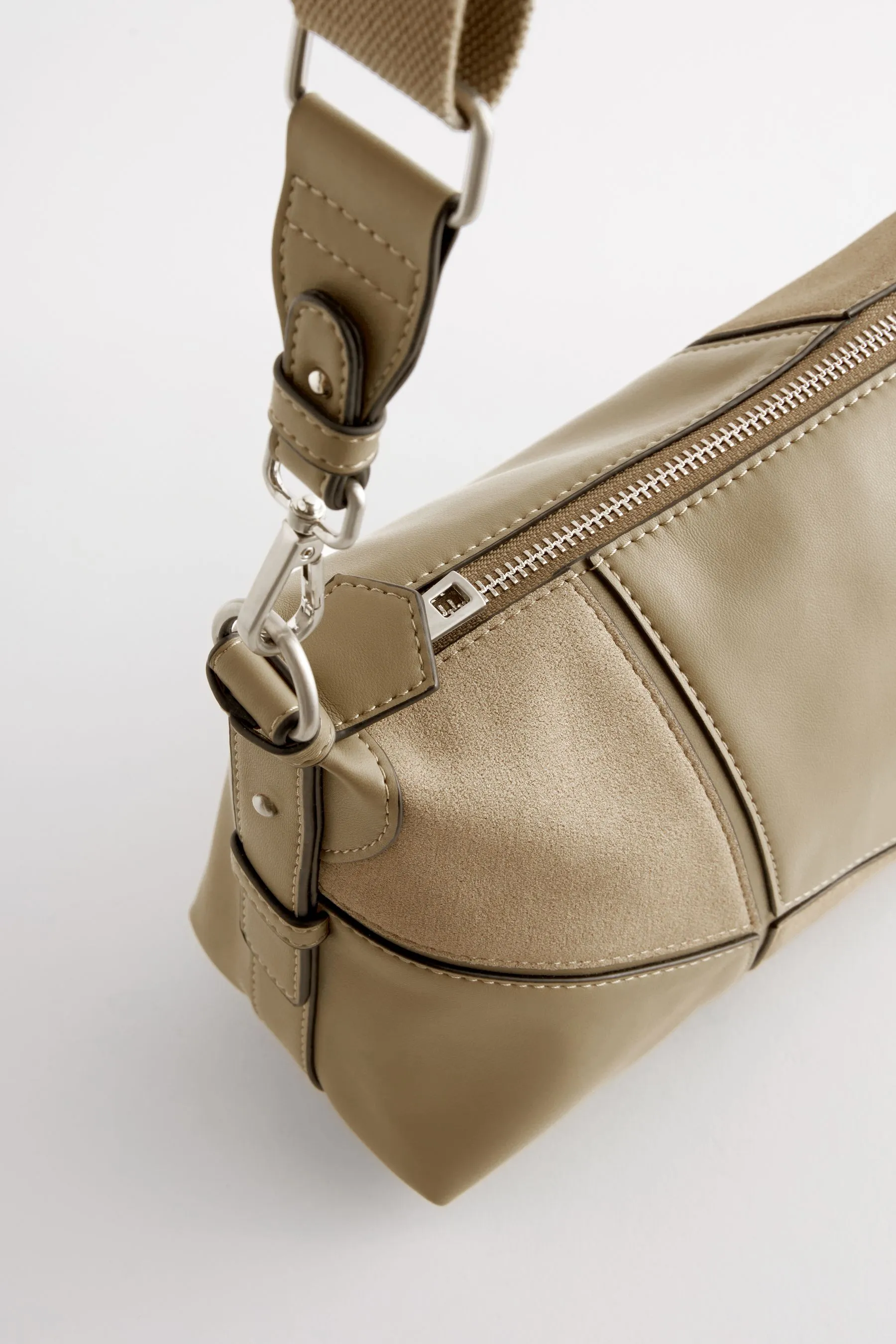Borsa a tracolla a blocchi di colore