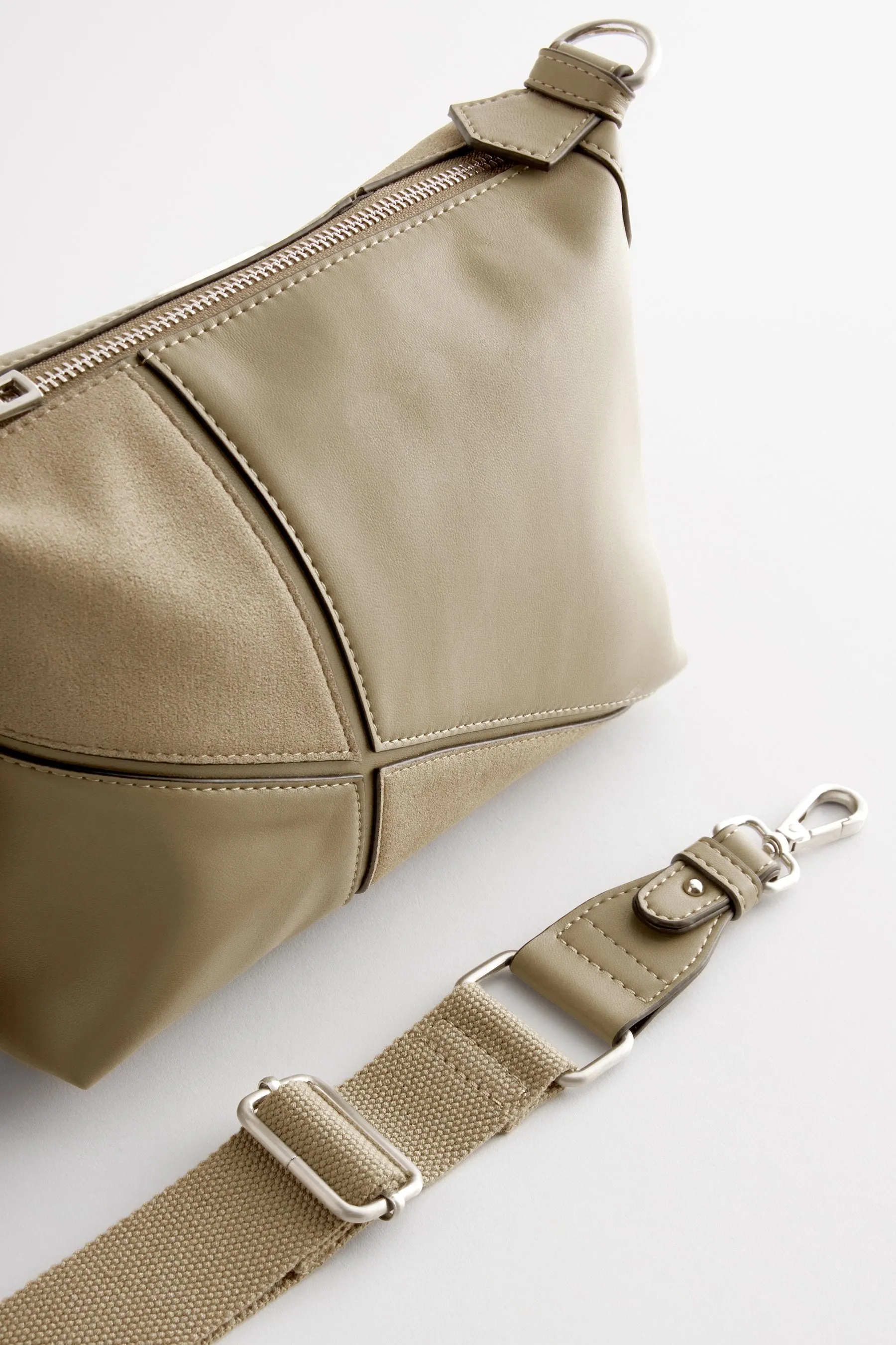 Borsa a tracolla a blocchi di colore