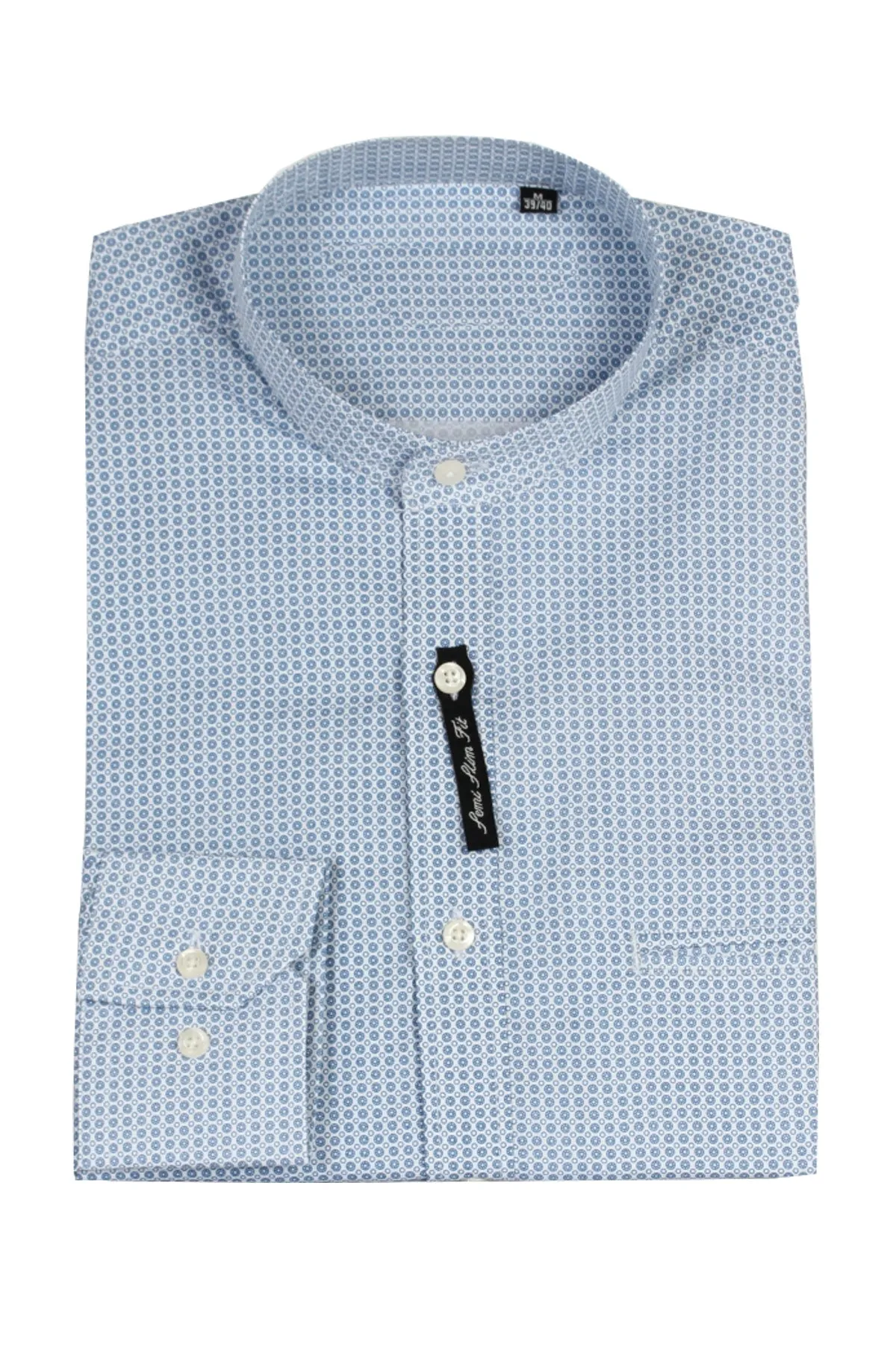 Camicia coreana uomo con microfanasia