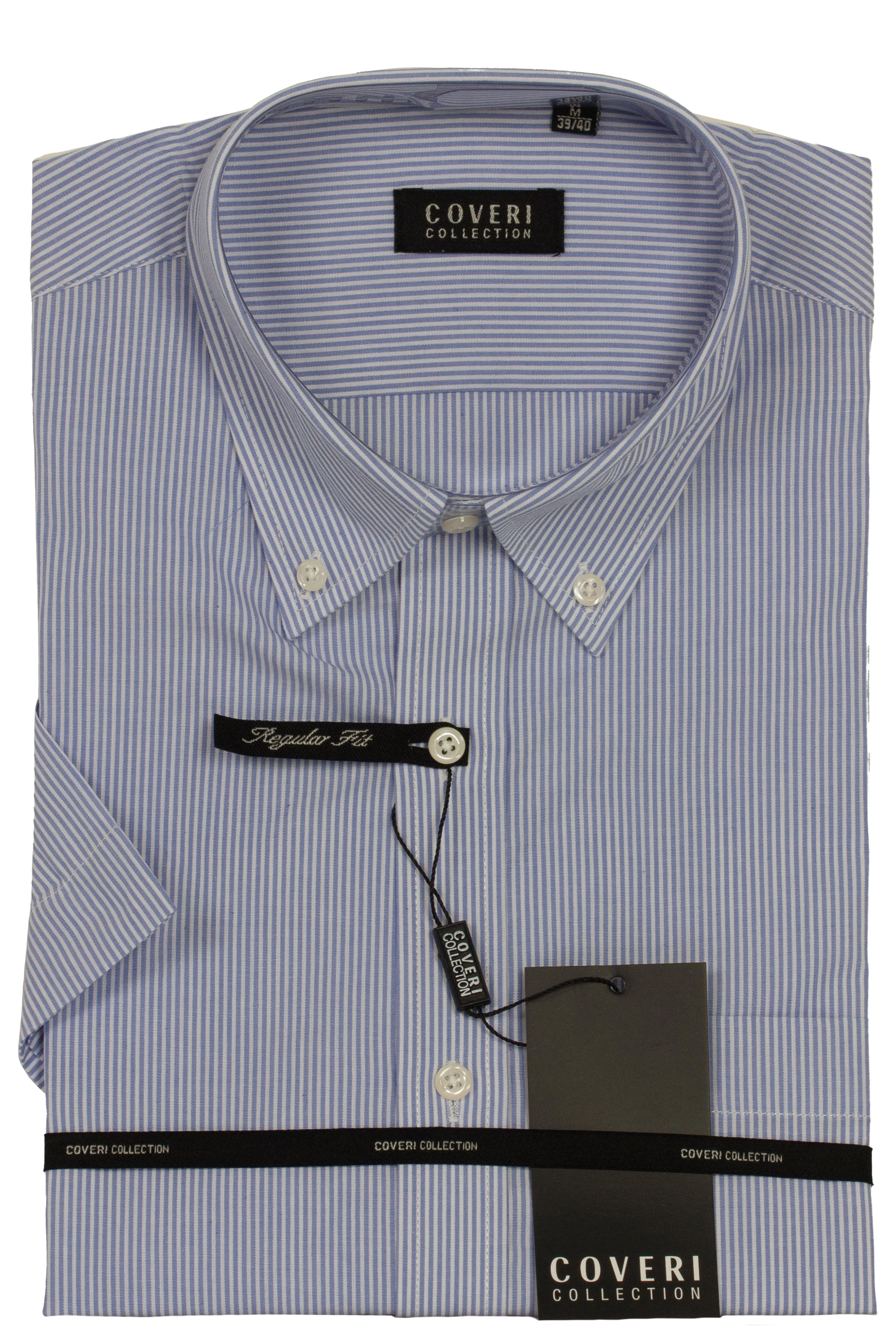 Camicia manica corta in puro cotone fantasia