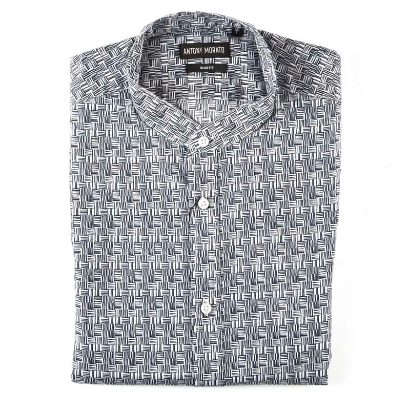 Camicia stampata slim fit 