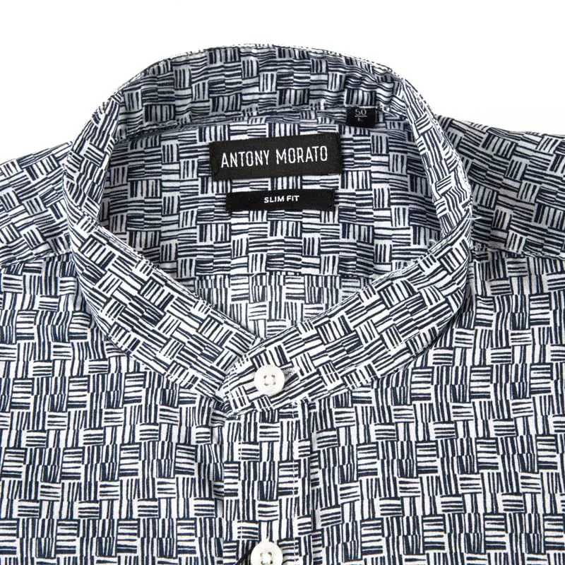 Camicia stampata slim fit 