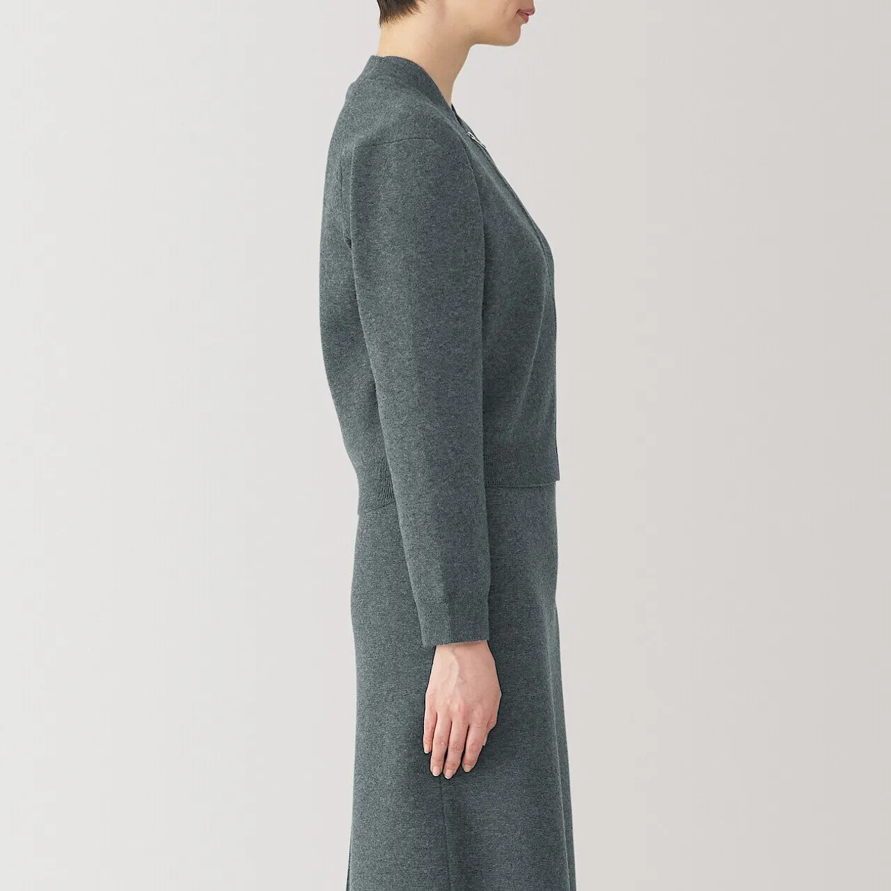 Cardigan con cerniera a coste Milano da donna