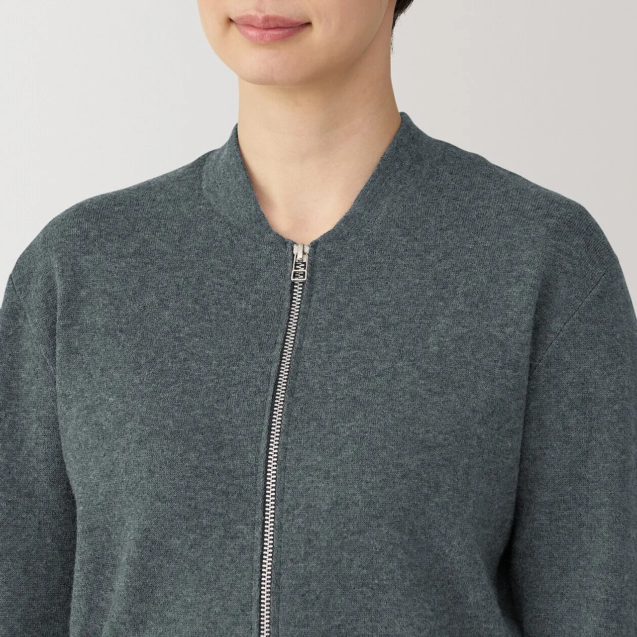 Cardigan con cerniera a coste Milano da donna