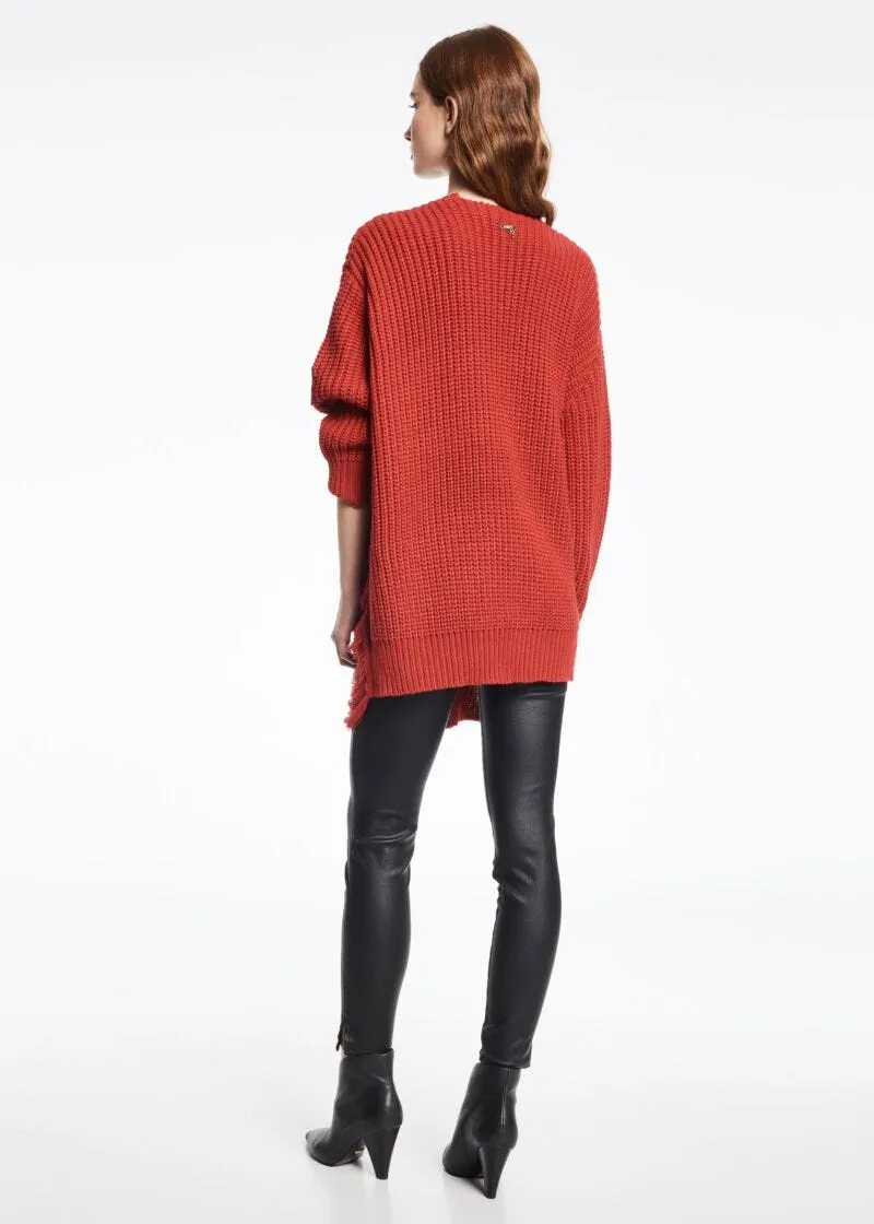 Cardigan con ricamo