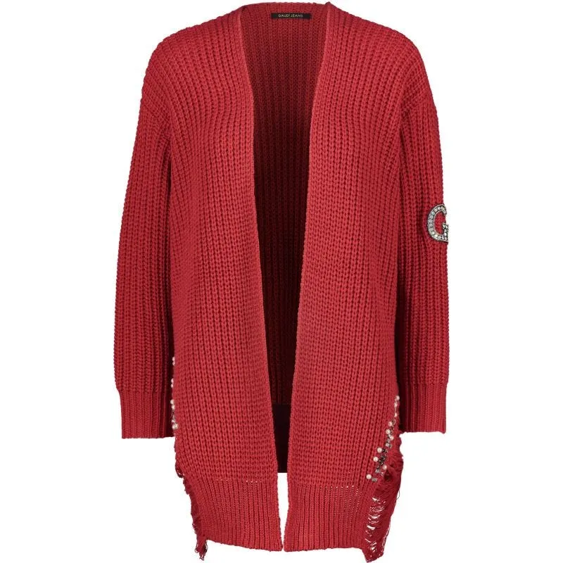 Cardigan con ricamo