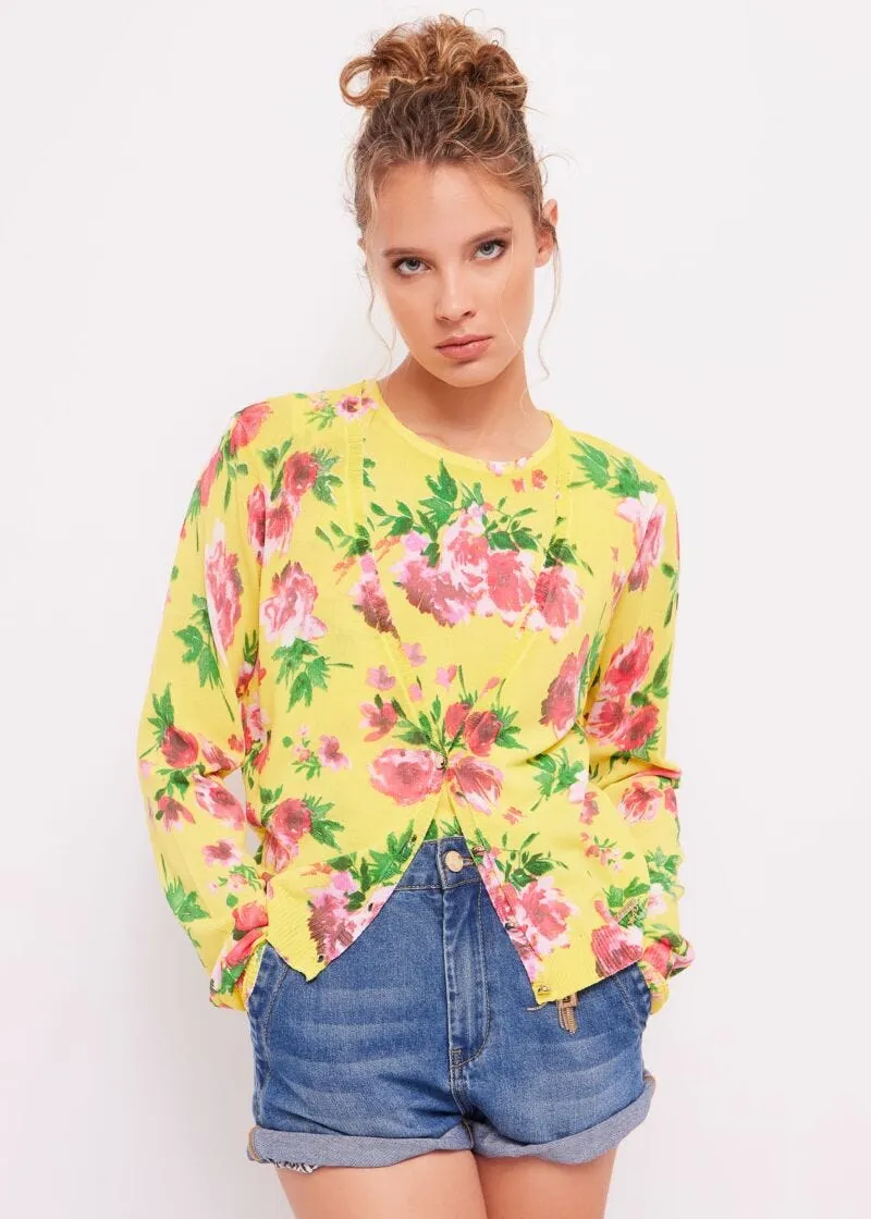 Cardigan floreale