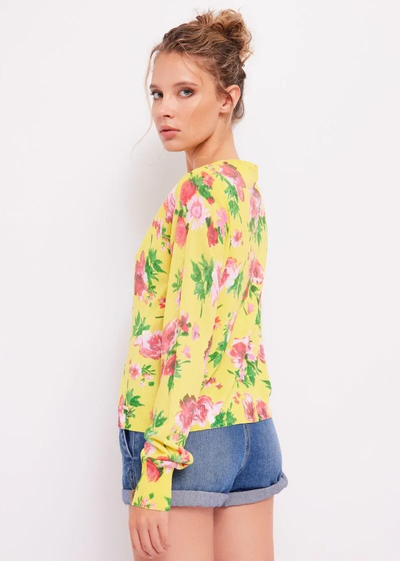 Cardigan floreale