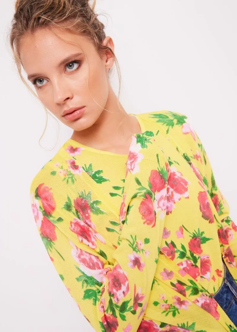 Cardigan floreale