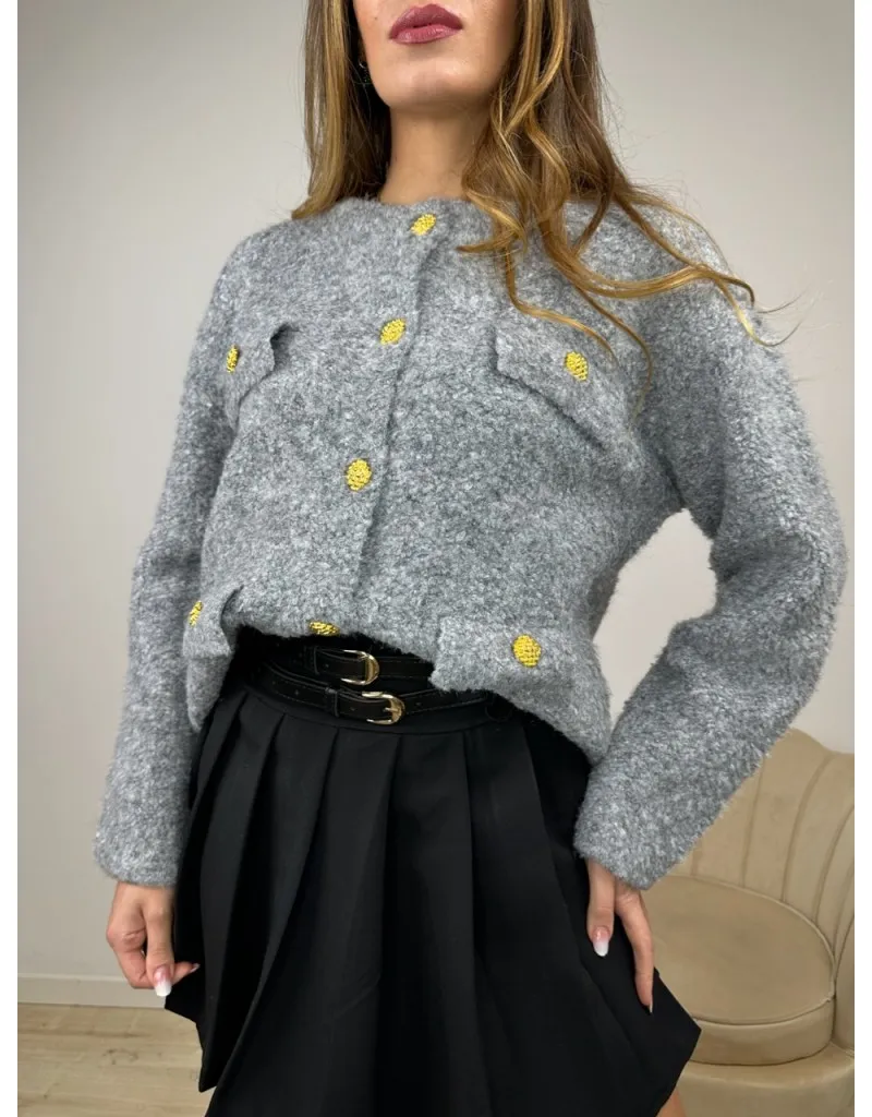 CARDIGAN GIOVY GRIGIO