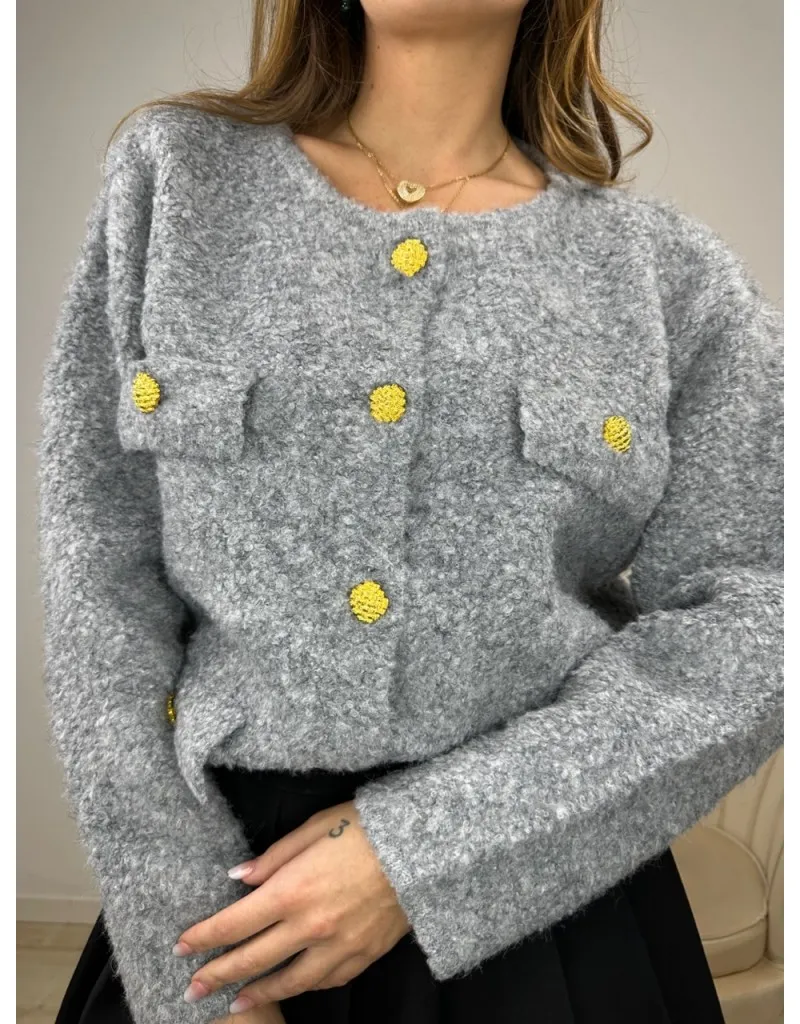 CARDIGAN GIOVY GRIGIO