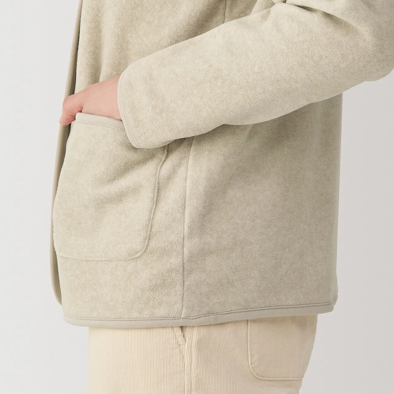 Cardigan in pile di poliestere donna
