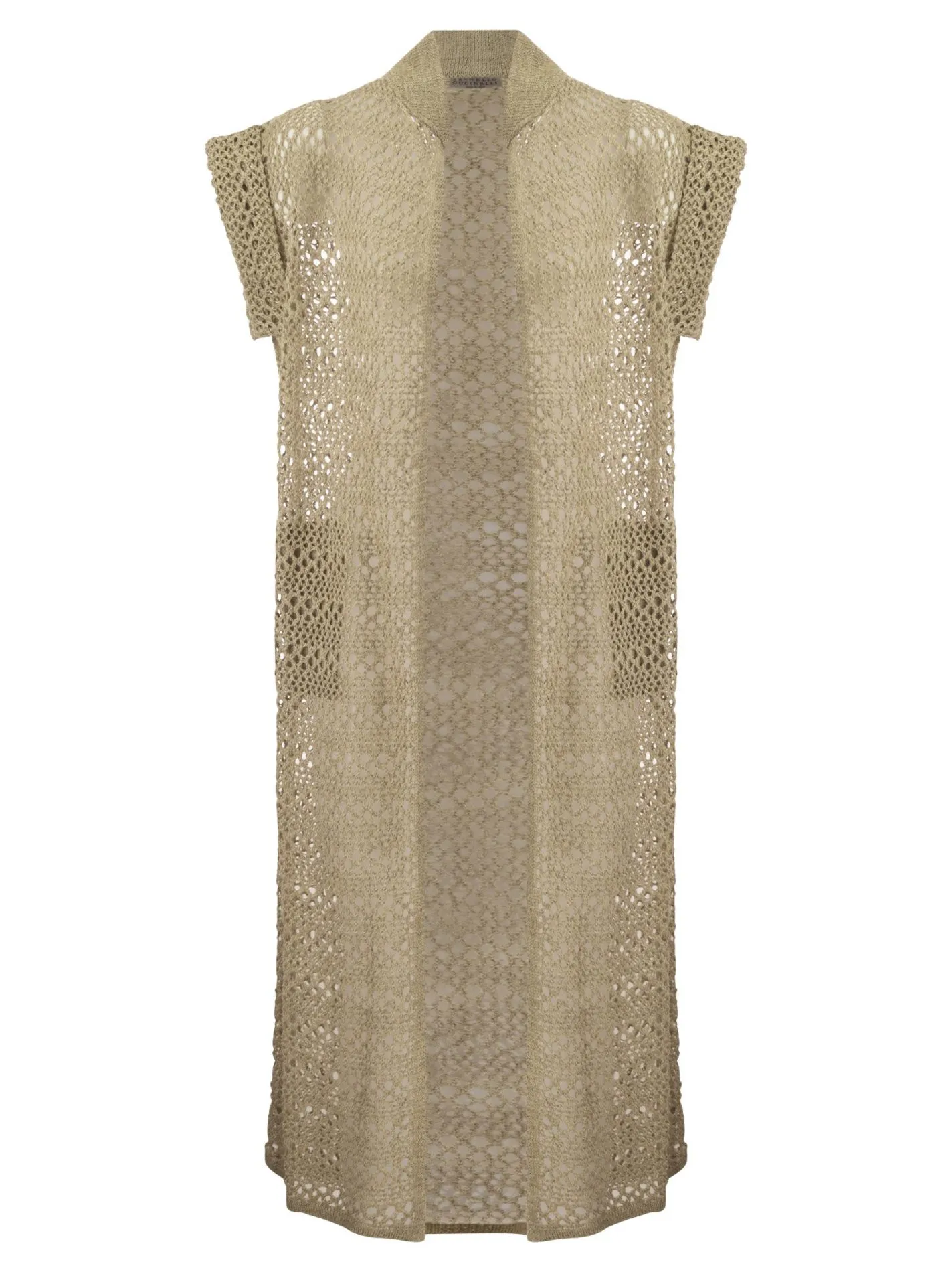 Cardigan lungo Net in lino e seta