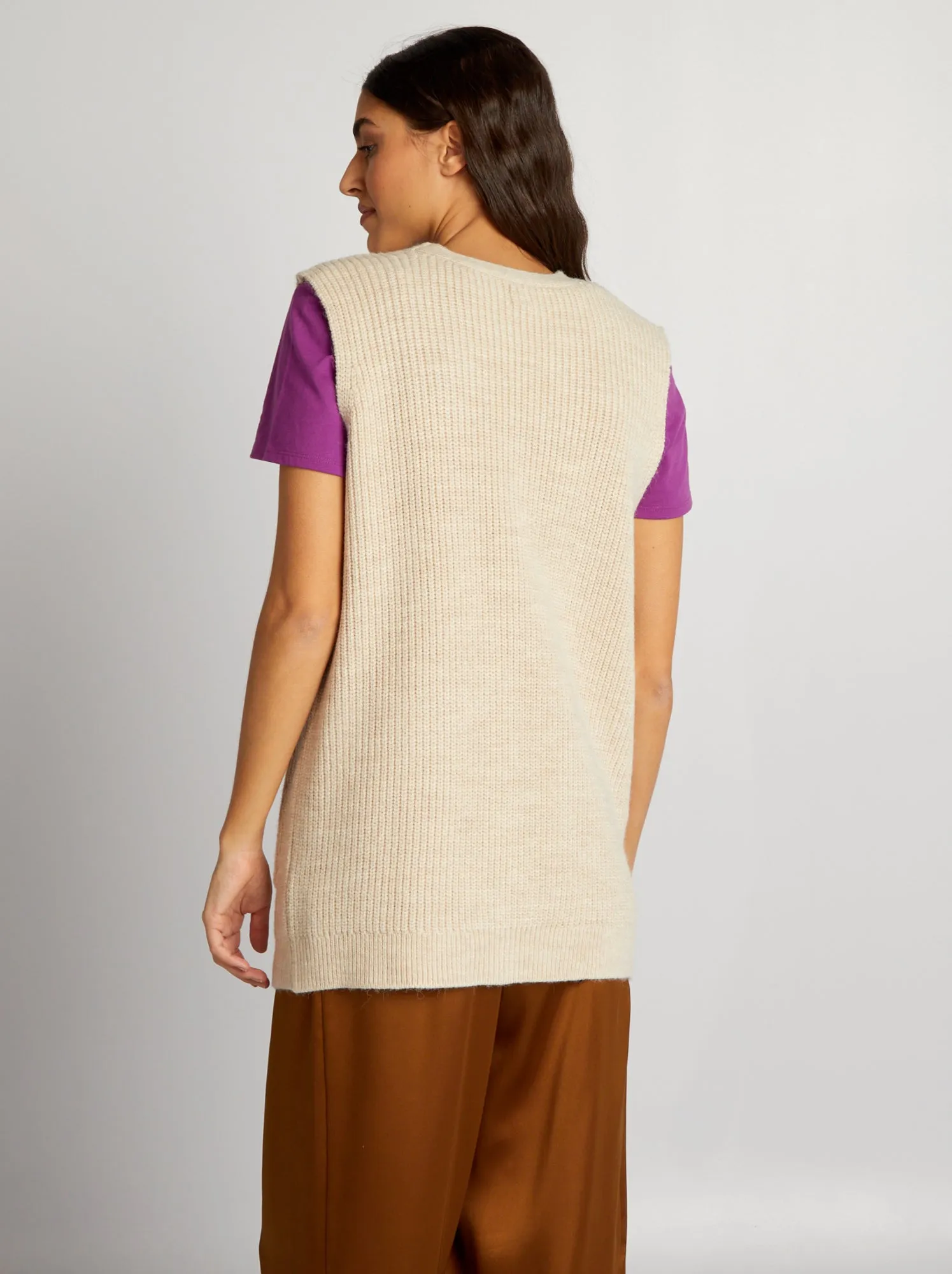 Cardigan senza maniche - BIANCO