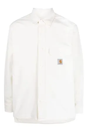 CARHARTT WIP Abbigliamento,Camicie Camicia in cotone bianco opaco 