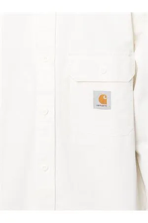 CARHARTT WIP Abbigliamento,Camicie Camicia in cotone bianco opaco 