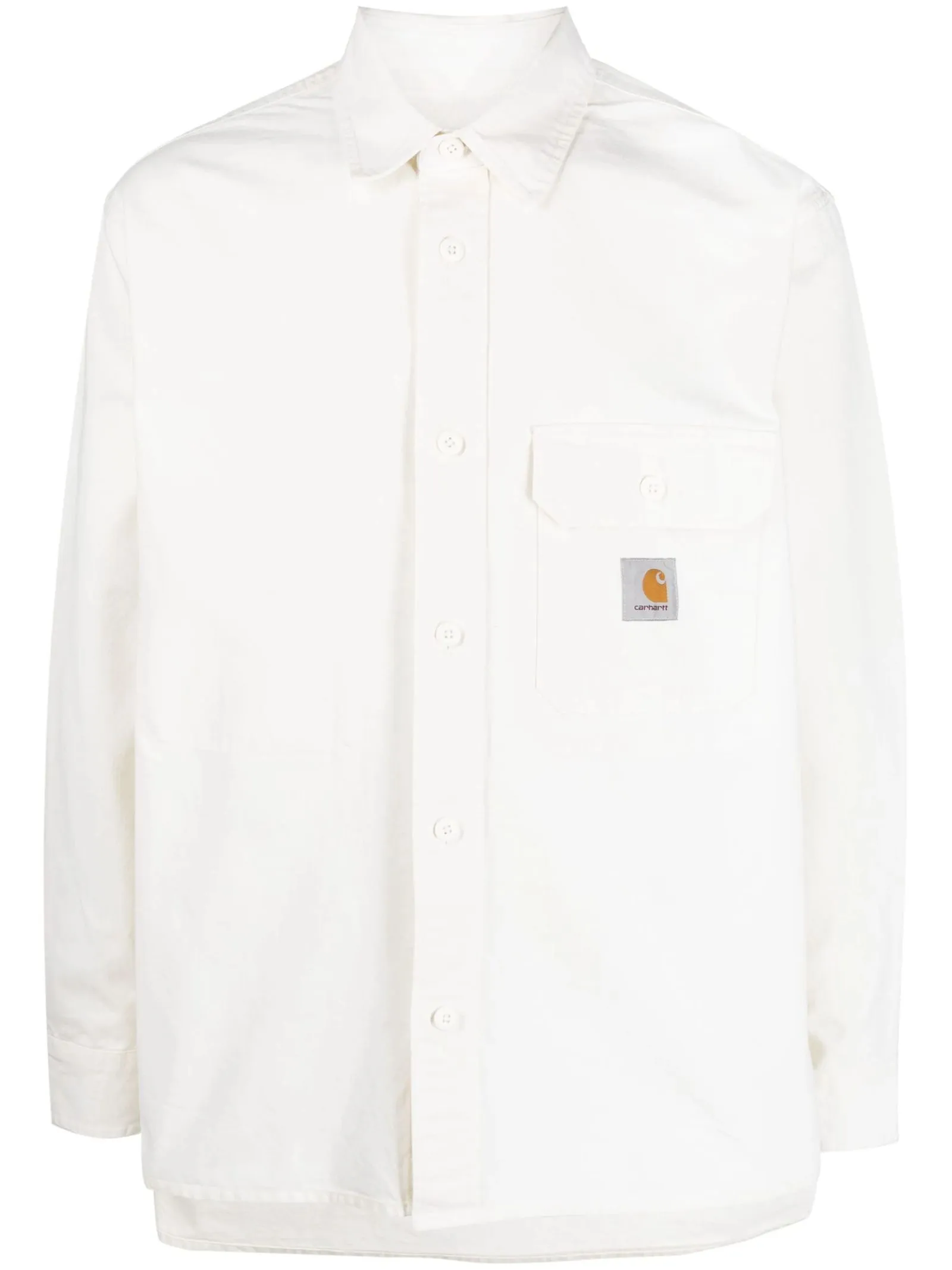 CARHARTT WIP Abbigliamento,Camicie Camicia in cotone bianco opaco 
