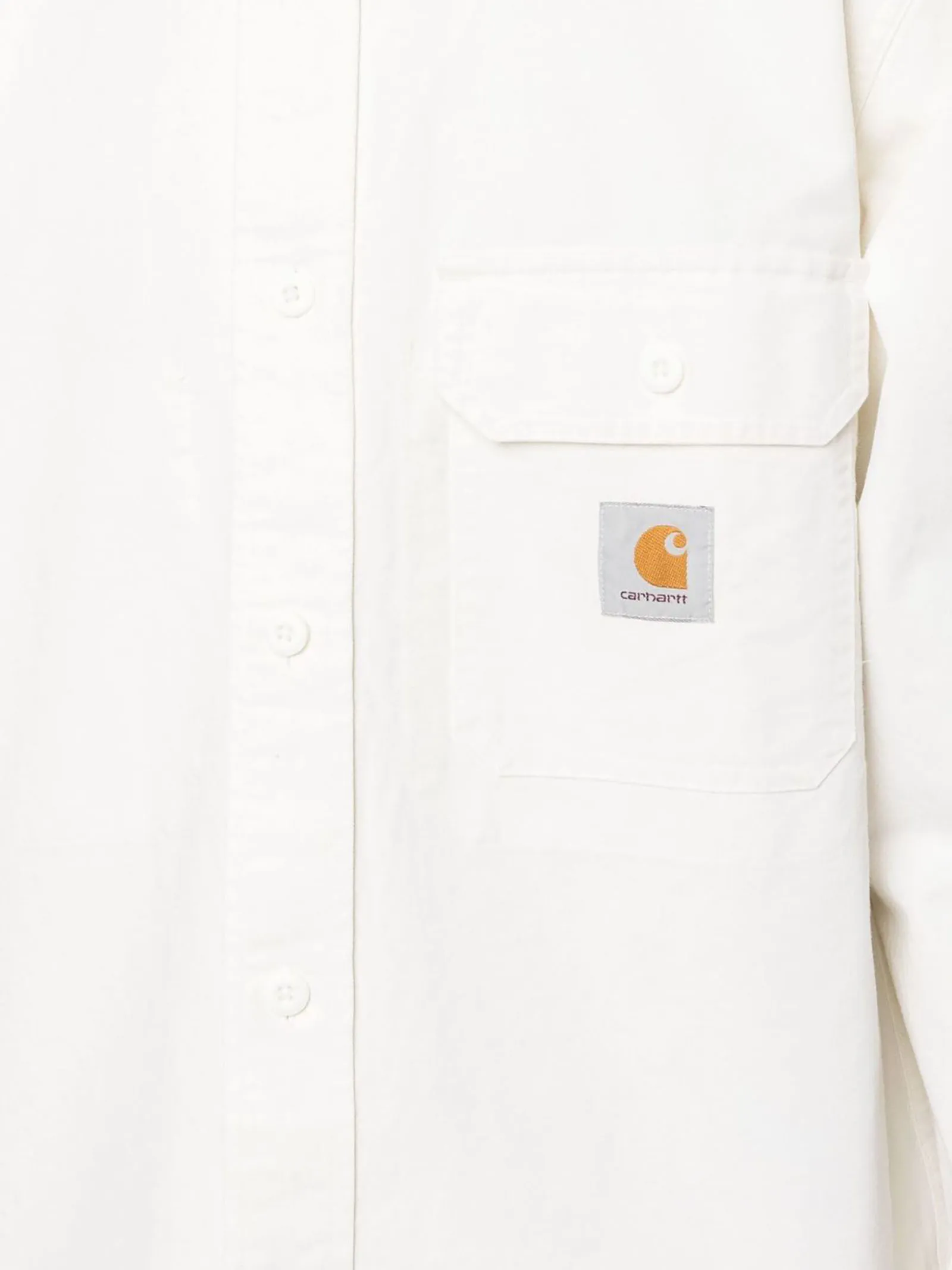 CARHARTT WIP Abbigliamento,Camicie Camicia in cotone bianco opaco 