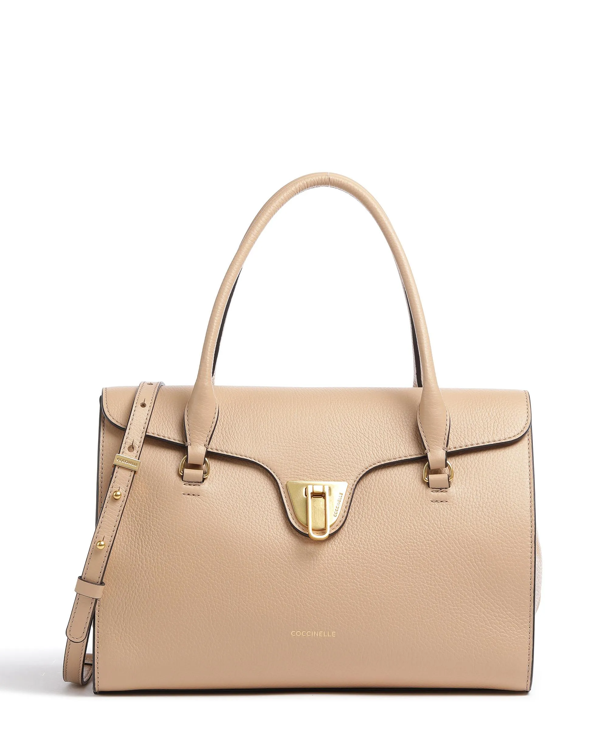  Coccinelle Beat Soft Borsa a mano pelle granulata natura  
