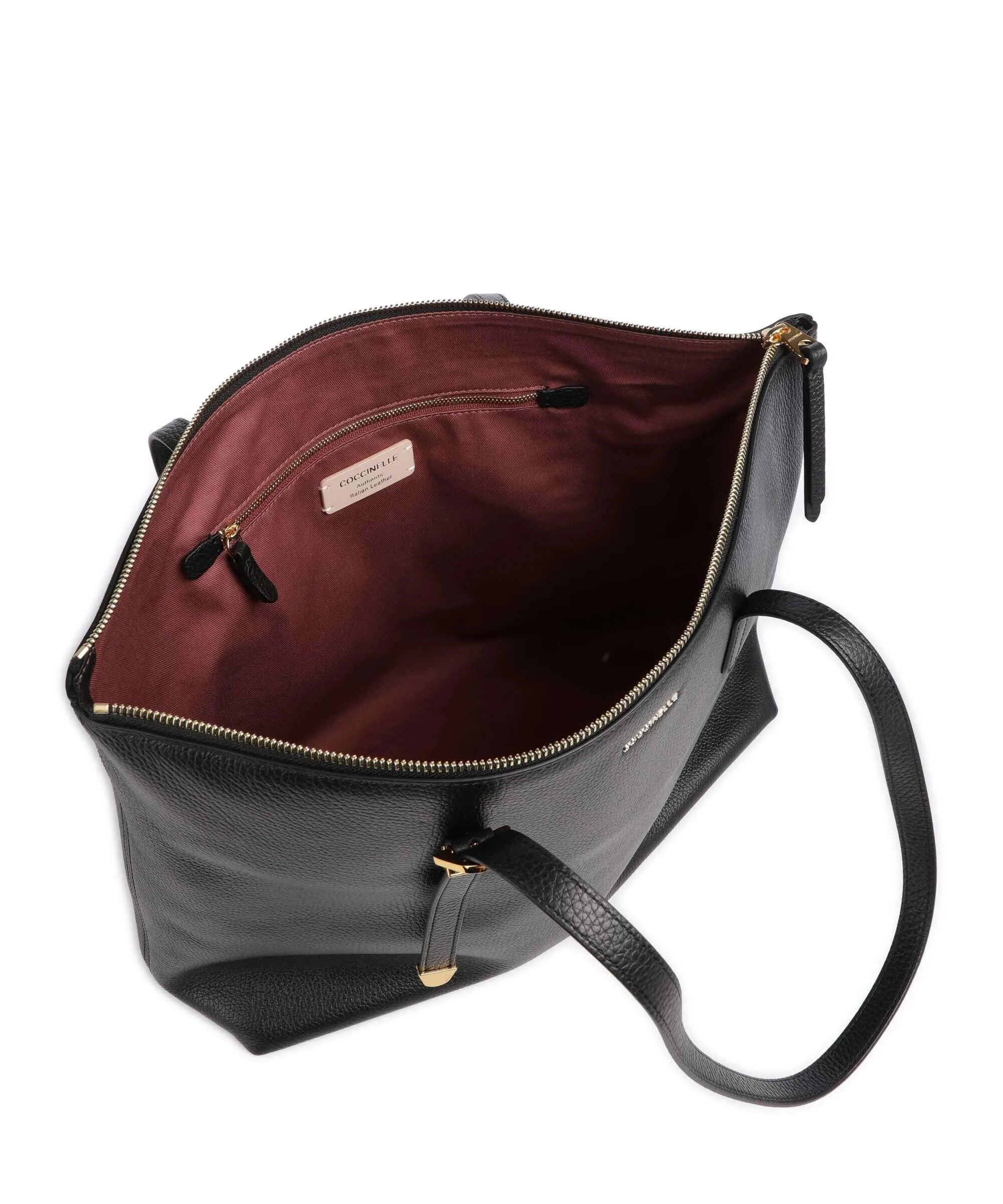  Coccinelle Gleen Borsa shopper pelle granulata nero  