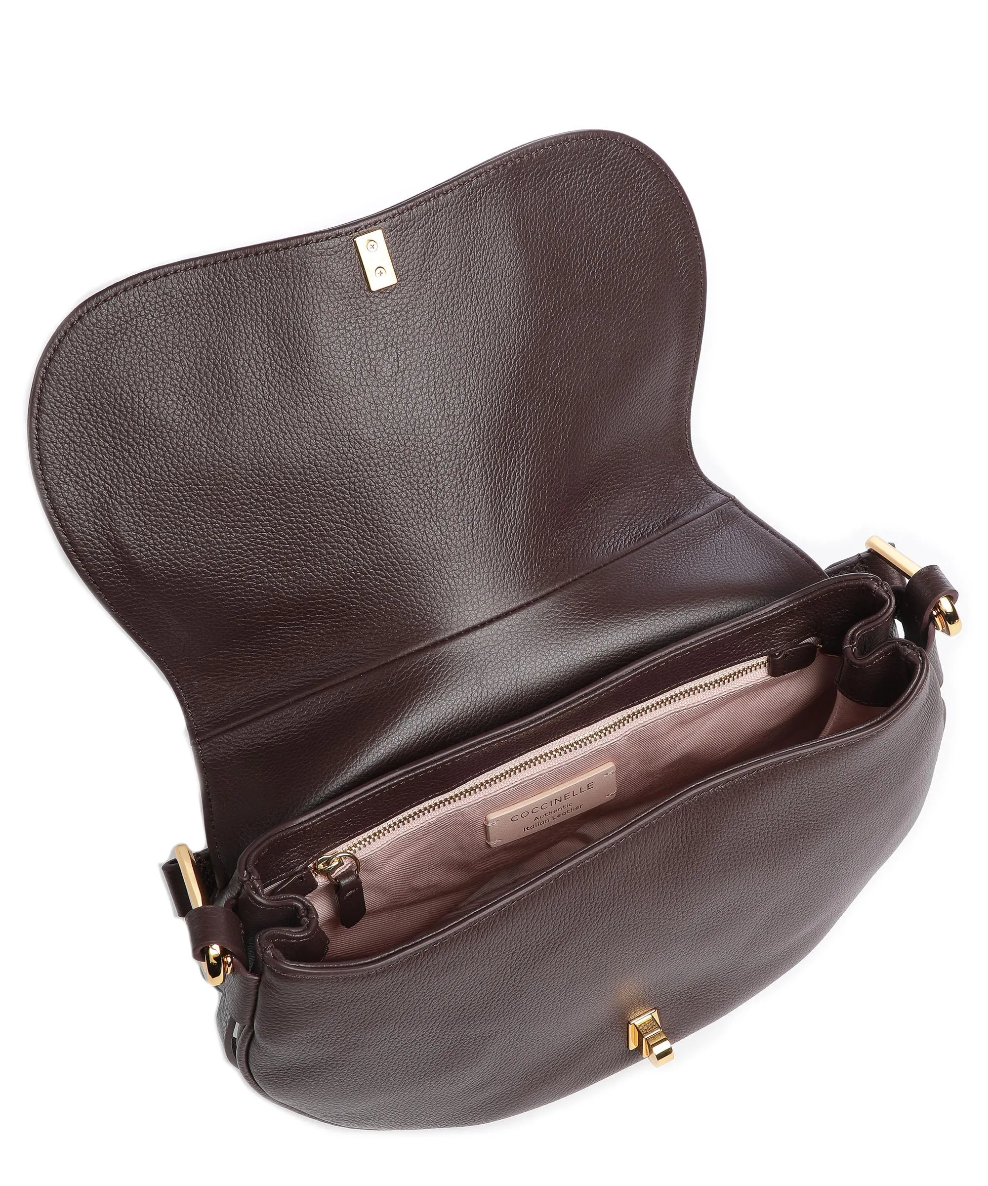  Coccinelle Magie Borsa hobo pelle granulata mogano  
