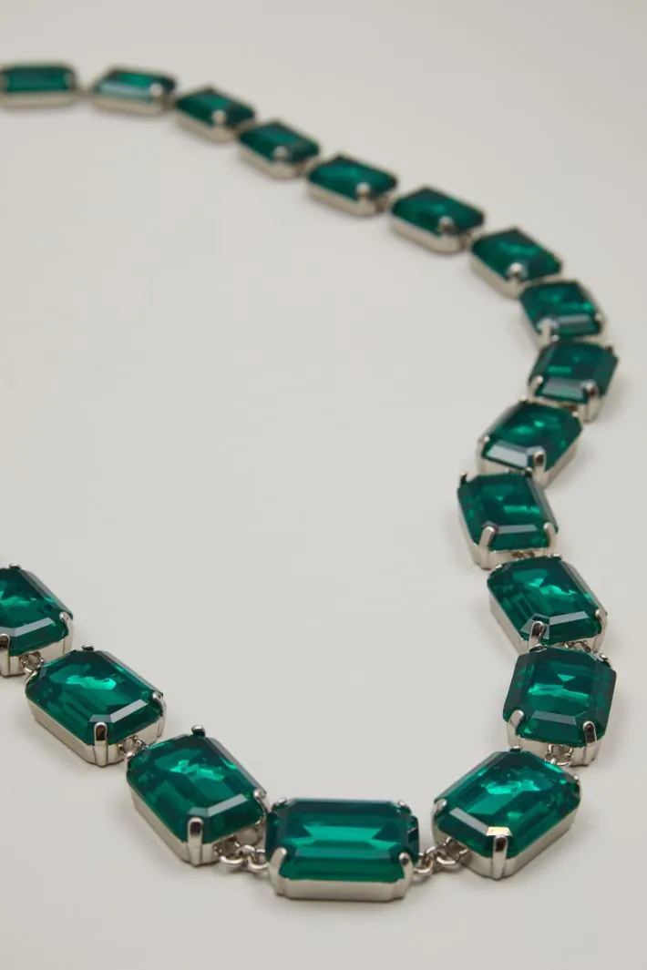 Collana con macro strass
