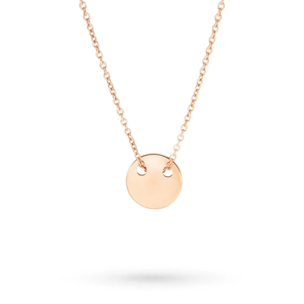Collana con medaglietta in oro rosa 18kt