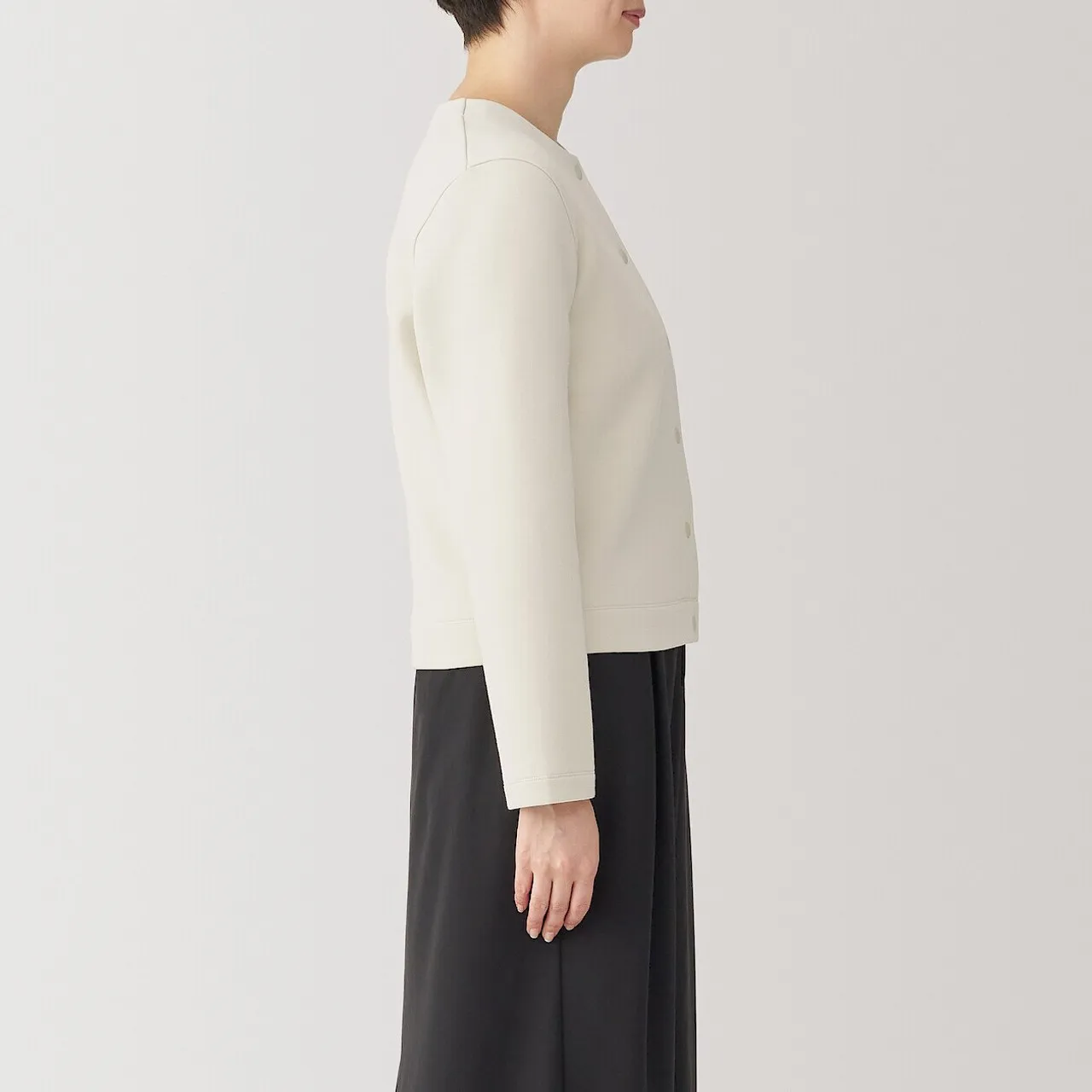 Cotton Blend Long Sleeve Cardigan